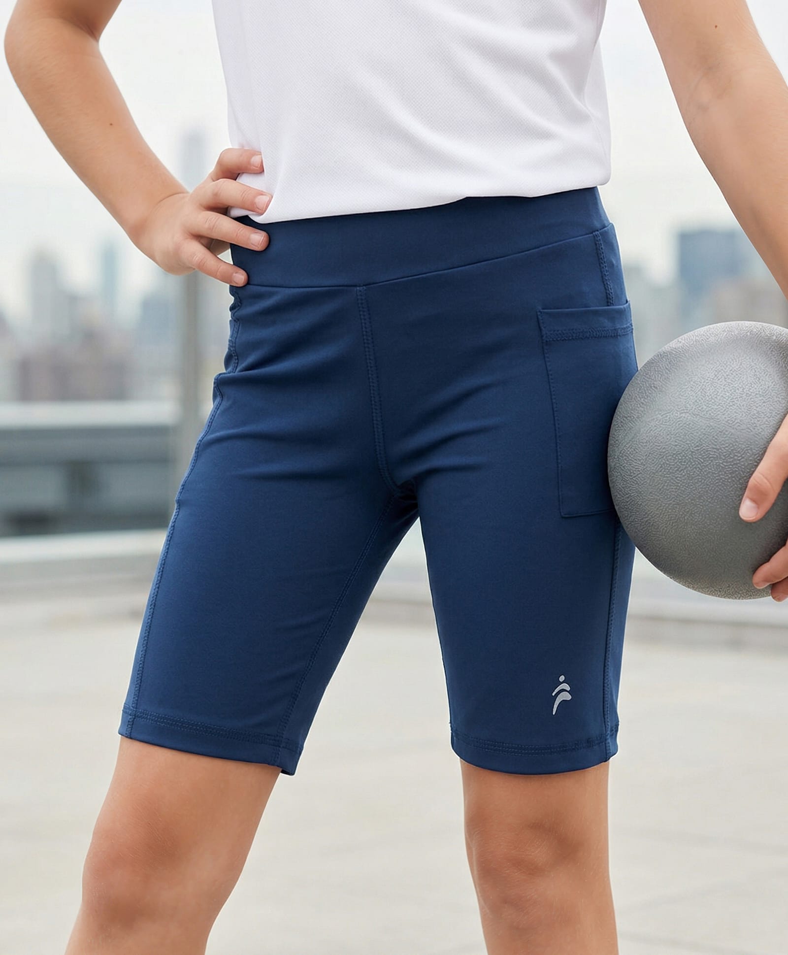 Pine Active Knit Ultra Comfort 4 Way Stretch Aero Soft Cycling Shorts - Navy Blue-image-14