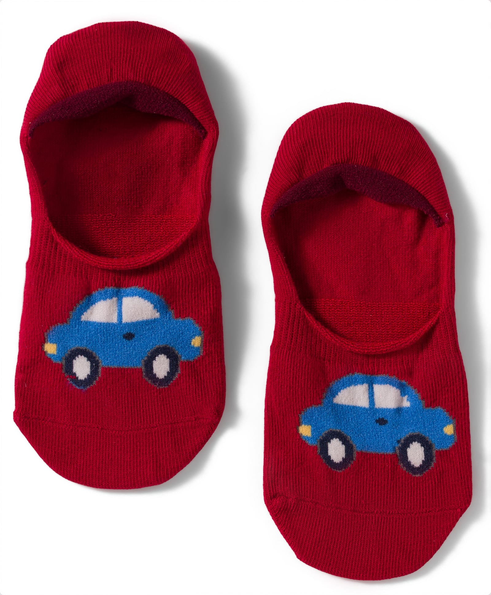 Mustang Knit Socks with Car Design - Red-image-43