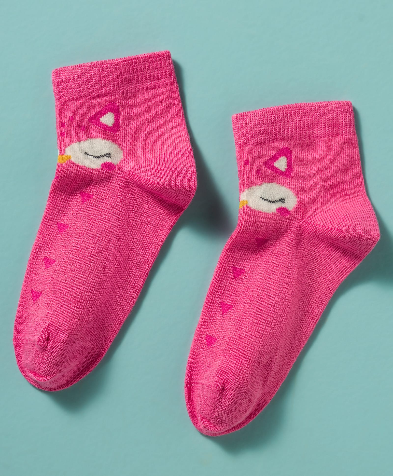 Mustang Knit Ankle Length Socks with Design - Fuchsia-picture-17