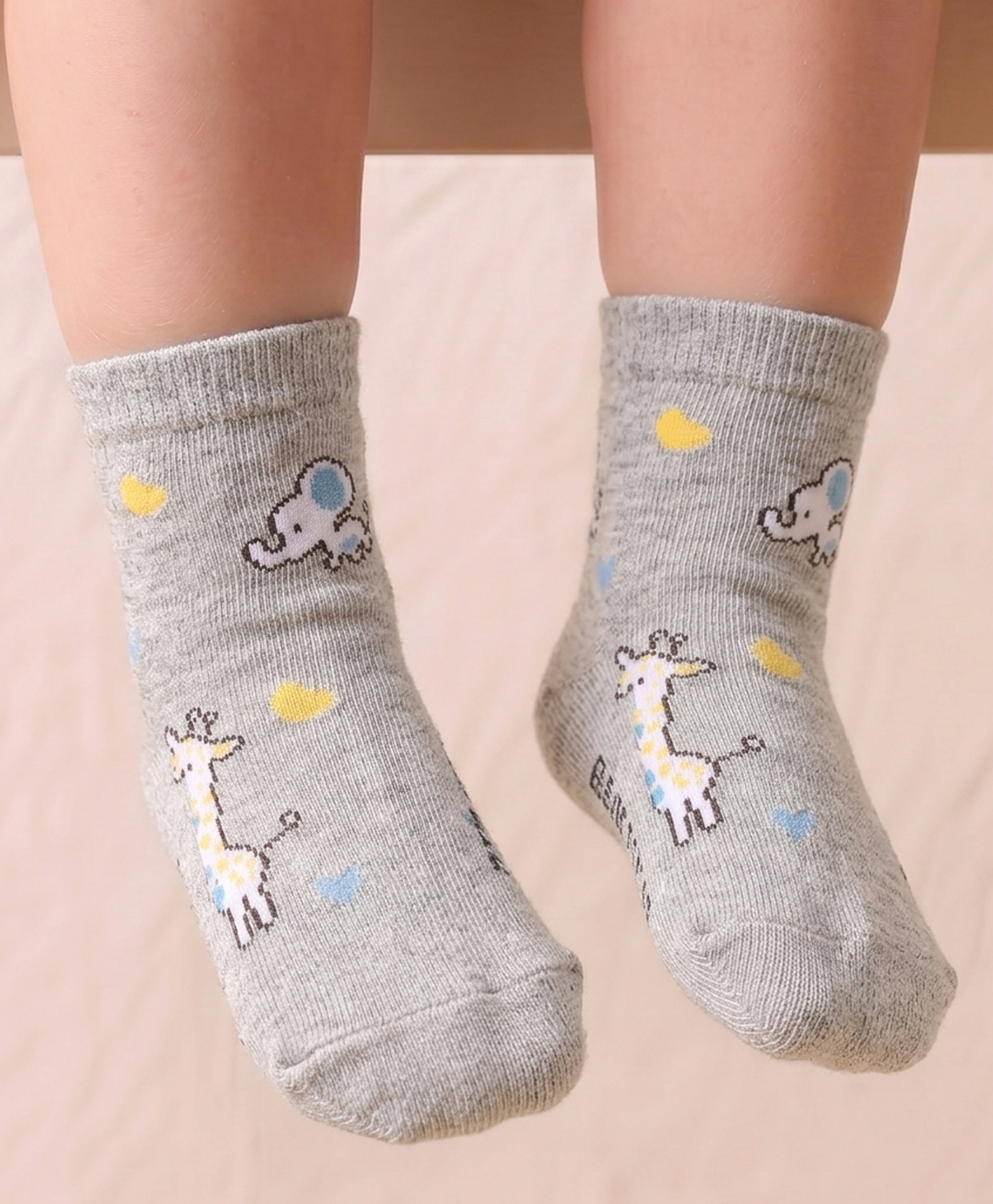 Mustang Socks With Animal Design - Grey-image-38