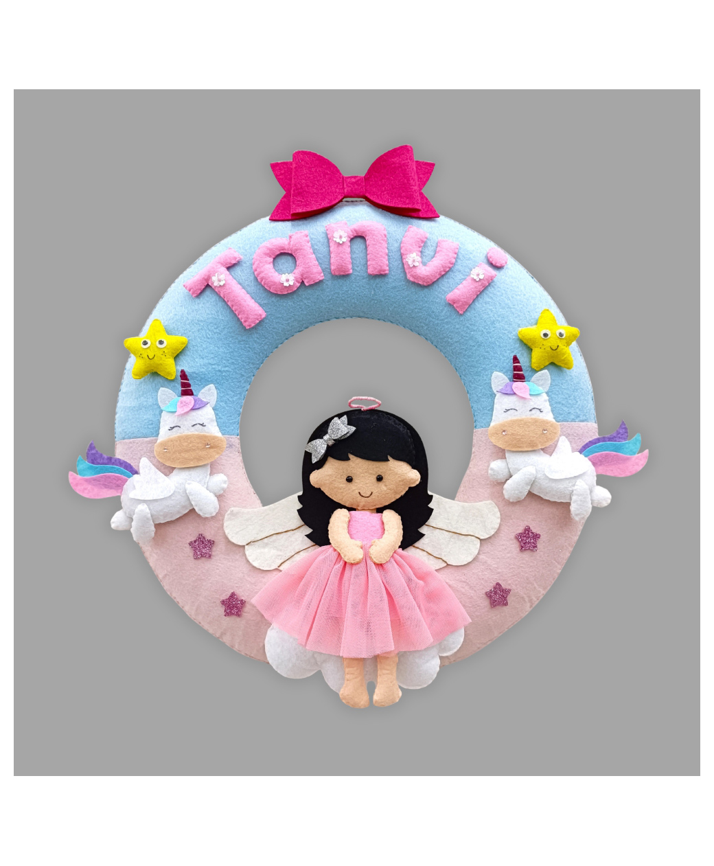 Fab Feltro Doll With Unicorns Donut Hanging Personalised Felt Kids - Multicolor-image-42