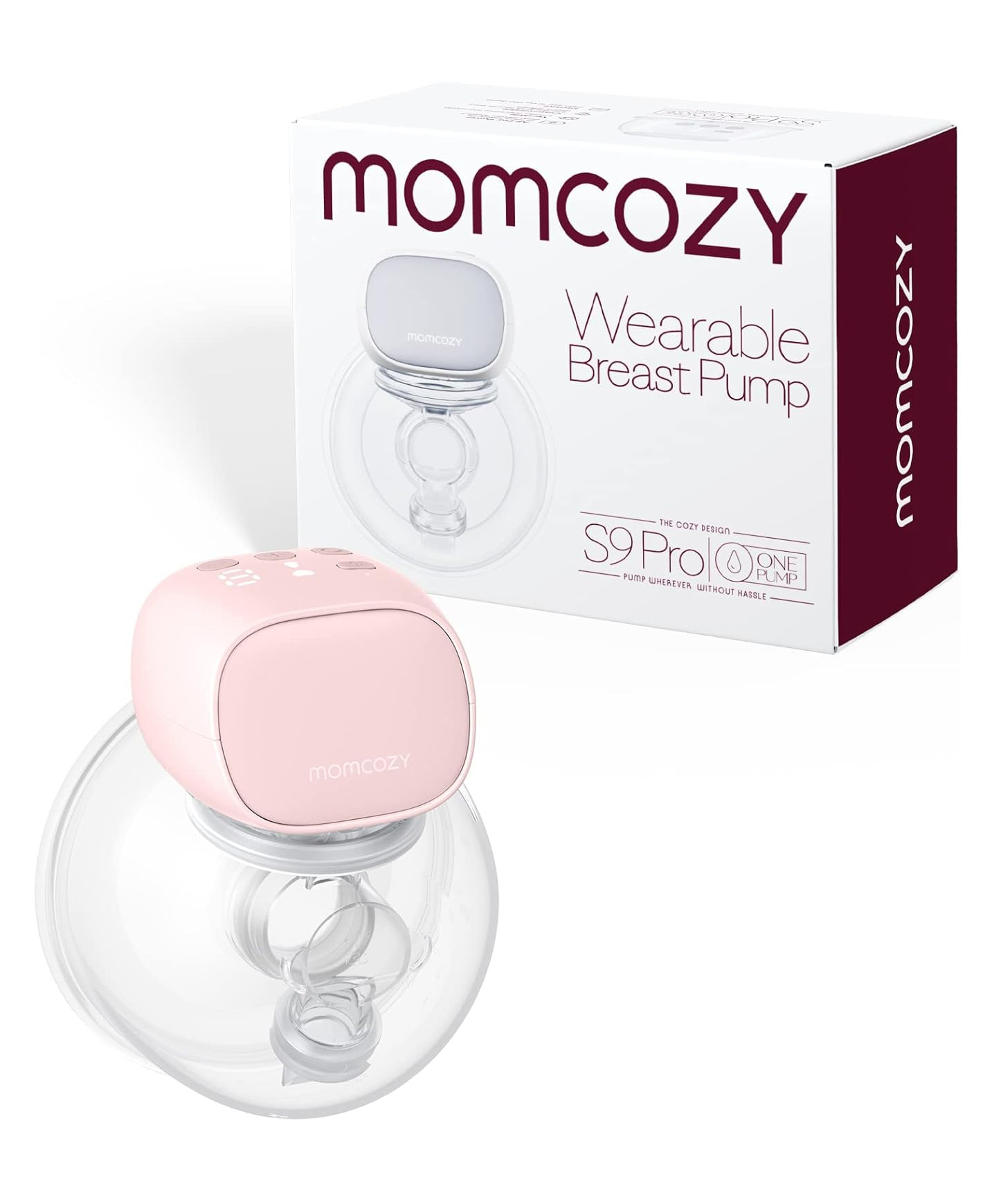 Momcozy S9 Pro Hands Free Single Breast Pump - Pink-image-0