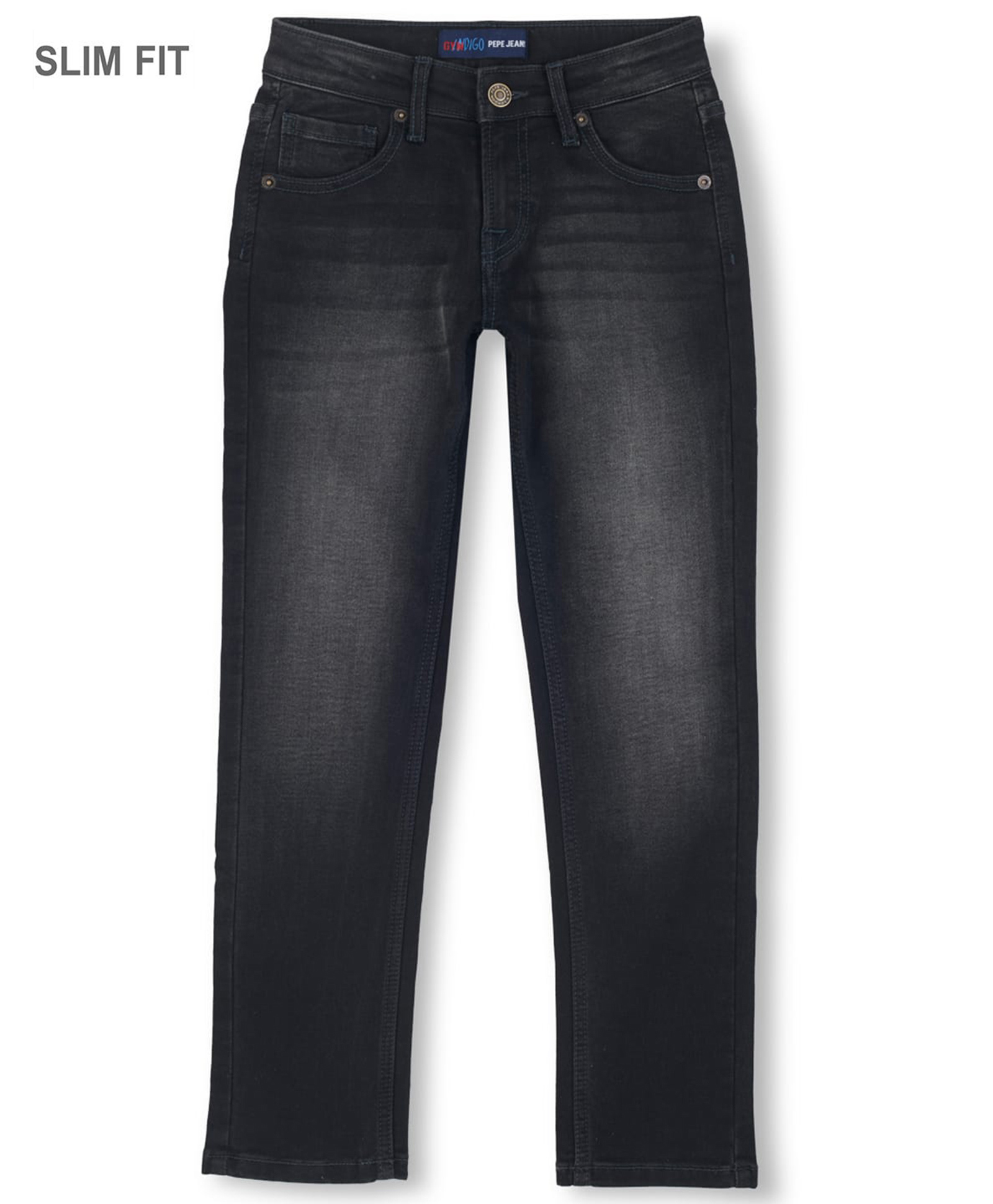 Pepe Jeans Cotton Knit Full Length Washed Jeans - Black-picture-14