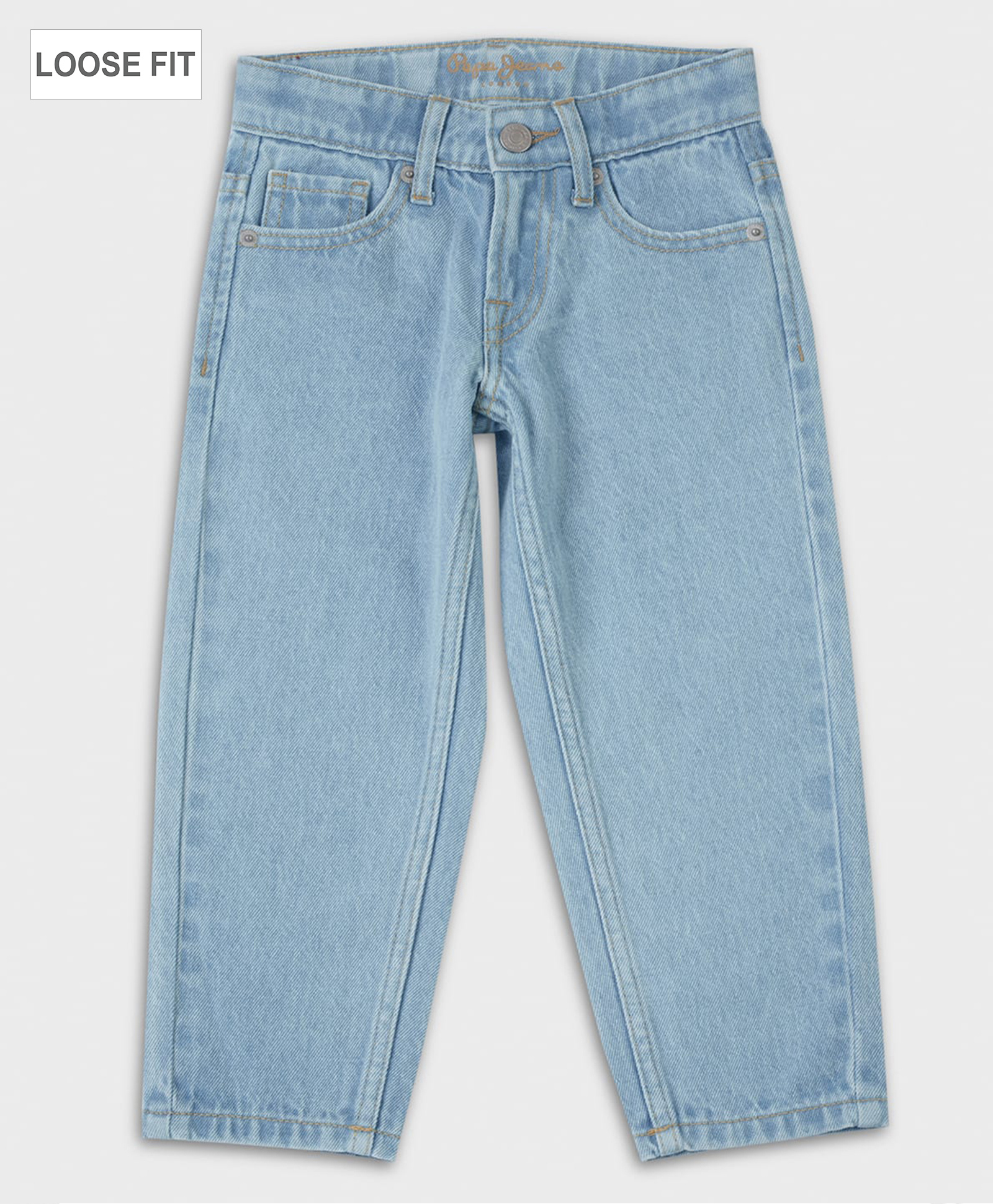 Pepe Jeans 100% Cotton Woven Full Length Solid Jeans - Light Blue-image-46