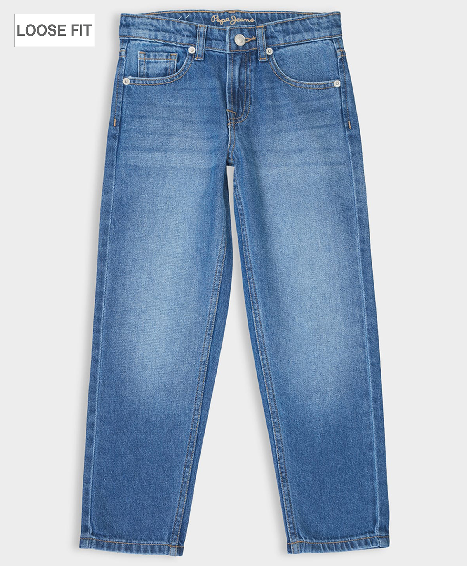 Pepe Jeans 100% Cotton Woven Full Length Washed Jeans - Blue-picture-13