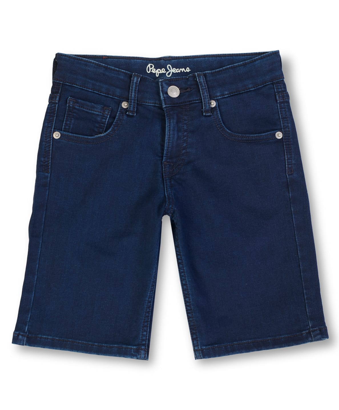 Pepe Jeans Cotton Knit Knee Length Solid Shorts - Navy Blue-image-36