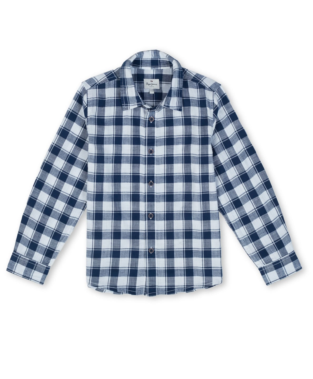 Pepe Jeans Cotton Woven Full Sleeves Checkered Shirt - Blue-image-36