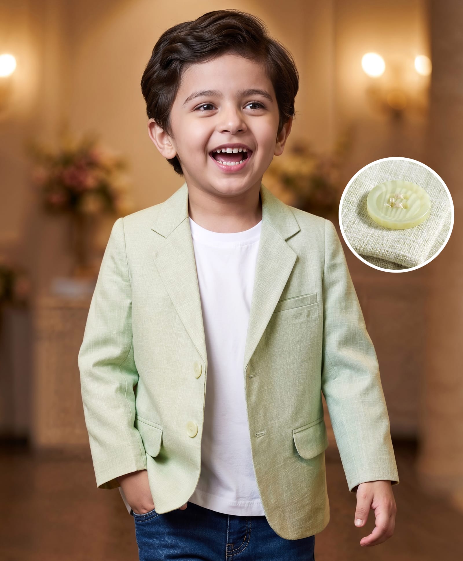 Mark & Mia Woven Full Sleeves Solid Color Blazer with Inner Tee - Multicolor-picture-21