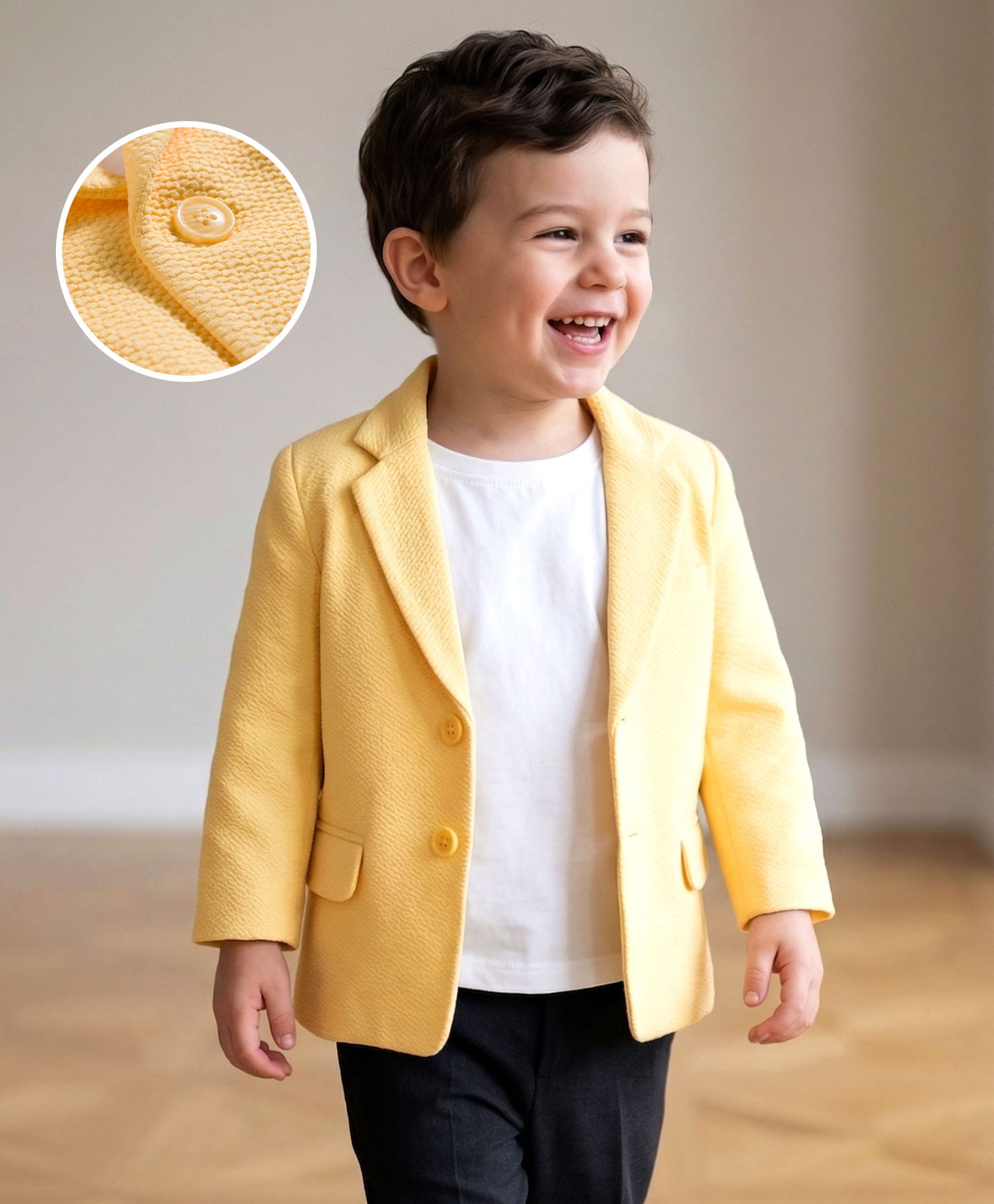 Mark & Mia Woven Full Sleeves Solid Blazer With Inner Tee - Multicolor-image-0