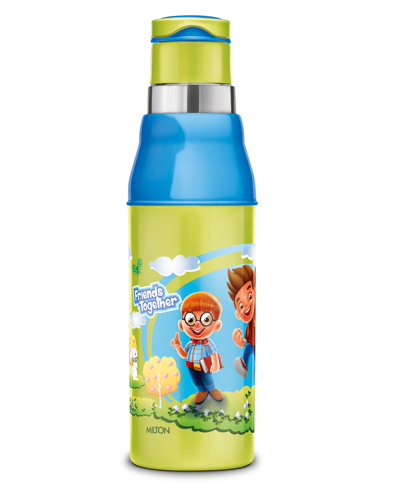 Milton Kool Steelight 600 Insulated School Kids Bottle With Inner Steel | Leak Proof | Easy Grip Green - 520 ml-image-14