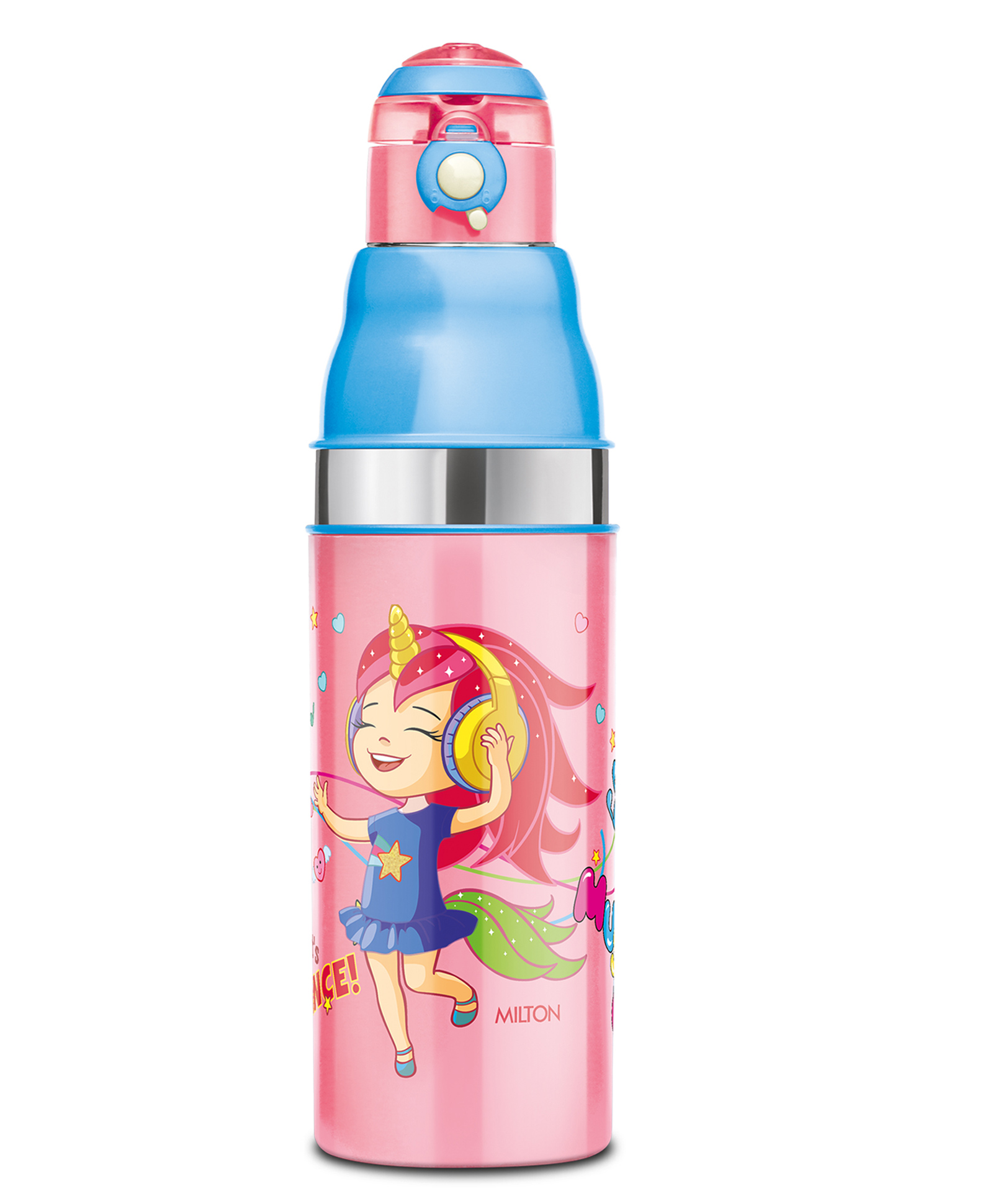 Milton Kool Stunner 600 Kids Insulated Sipper Water Bottle | Leak Proof | BPA Free | Food Grade Technology Pink - 520 ml-image-13