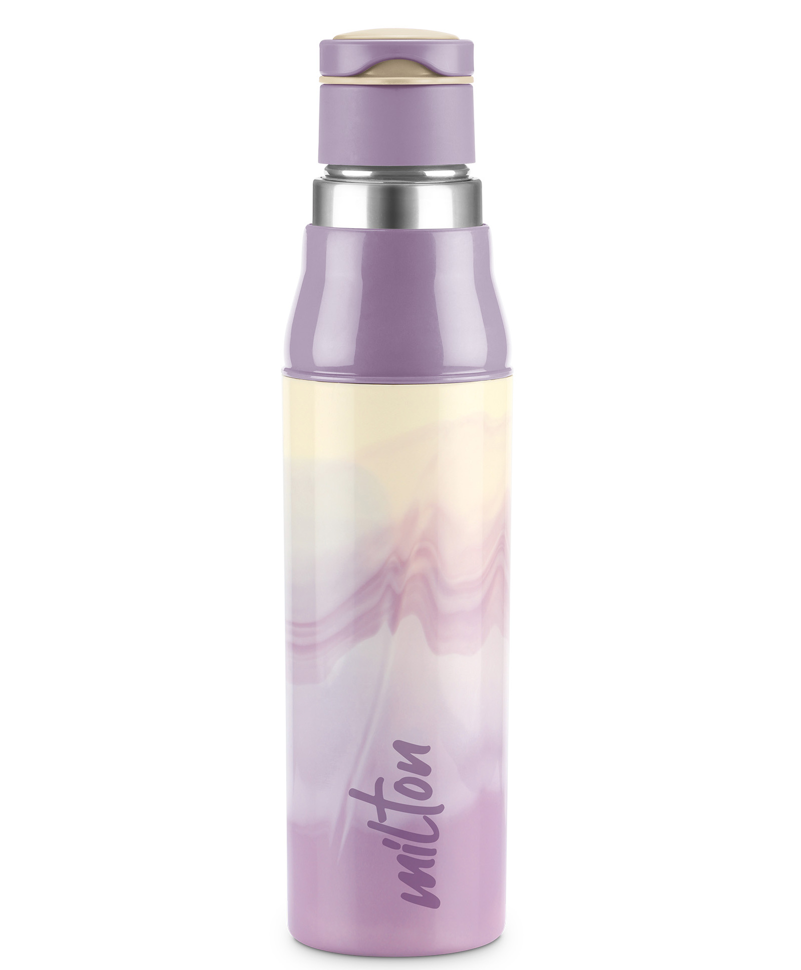 Milton Steel Sublime 900 Thermoware PU Insulated Hot & Cold Water Bottle With Leak Proof Technology & Flip Top Lid Lavender - 660 ml-image-6