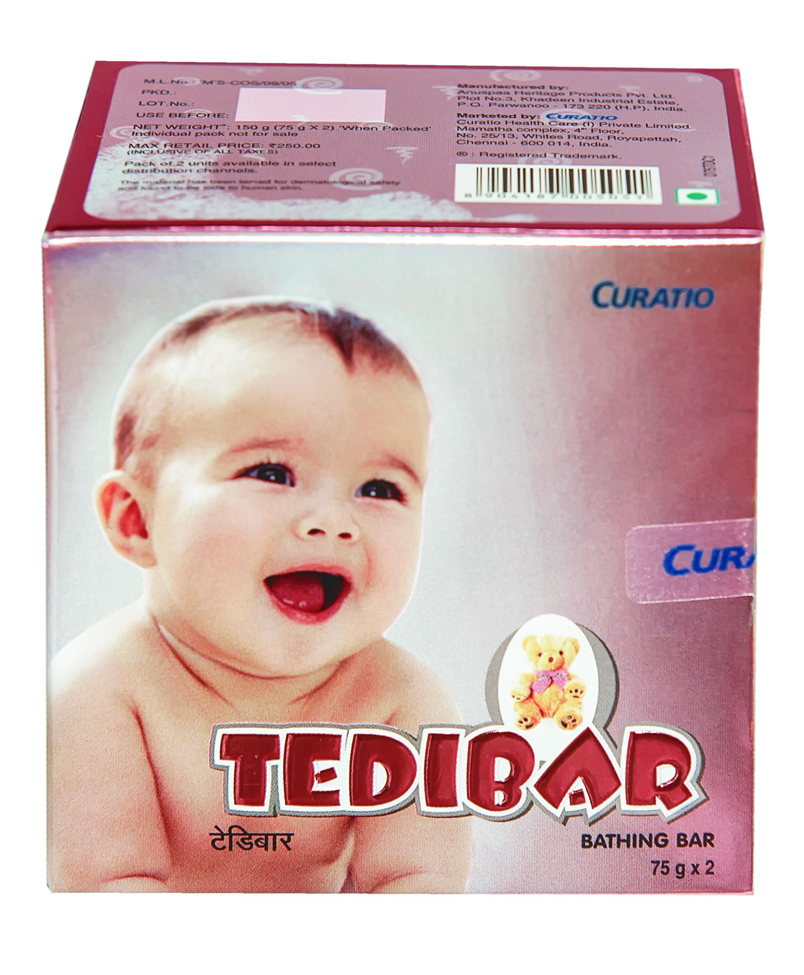 Curatio Tedibar Bathing Soap Bars Pack 