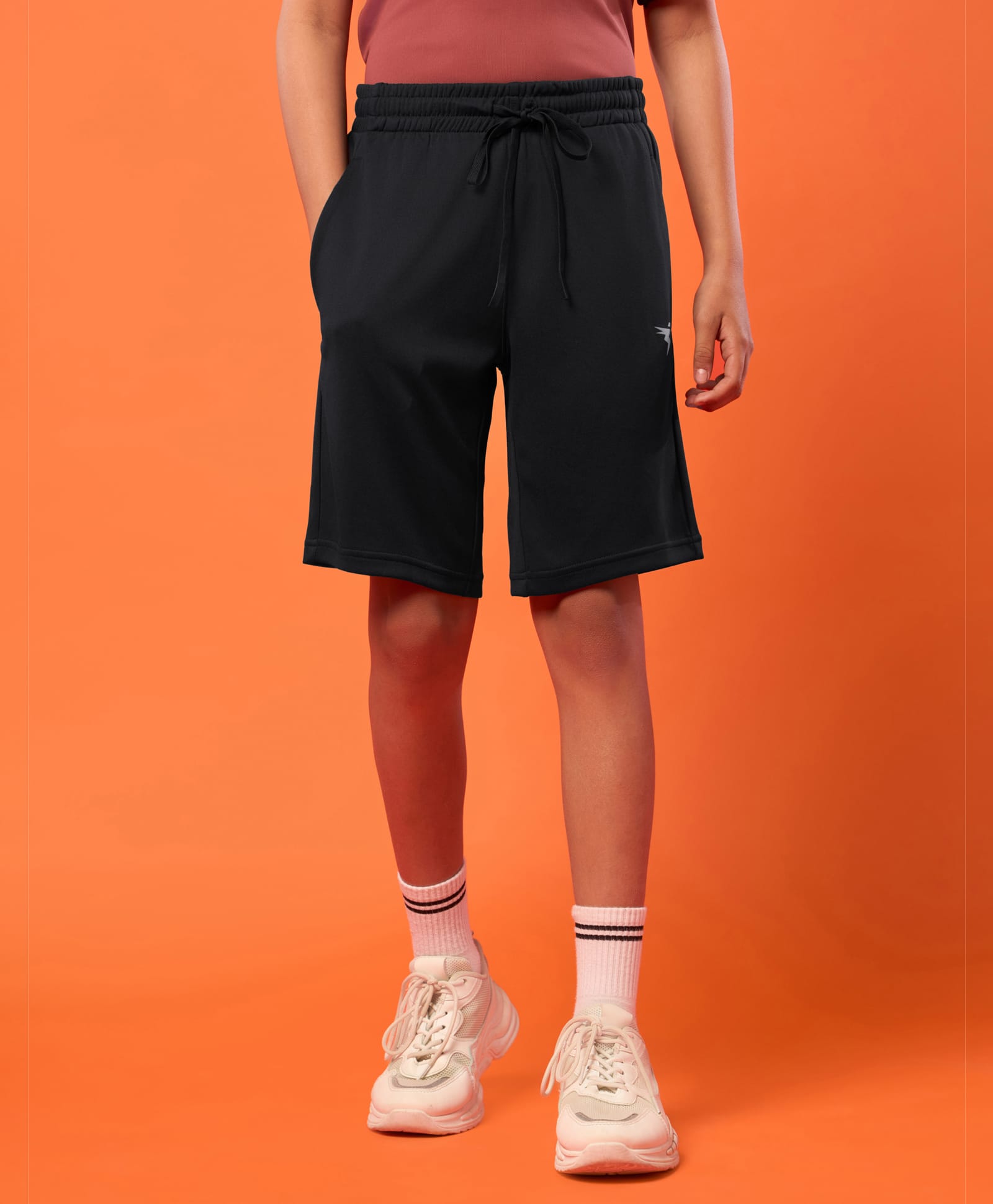 Technosport Knit Solid Shorts - Black-picture-13