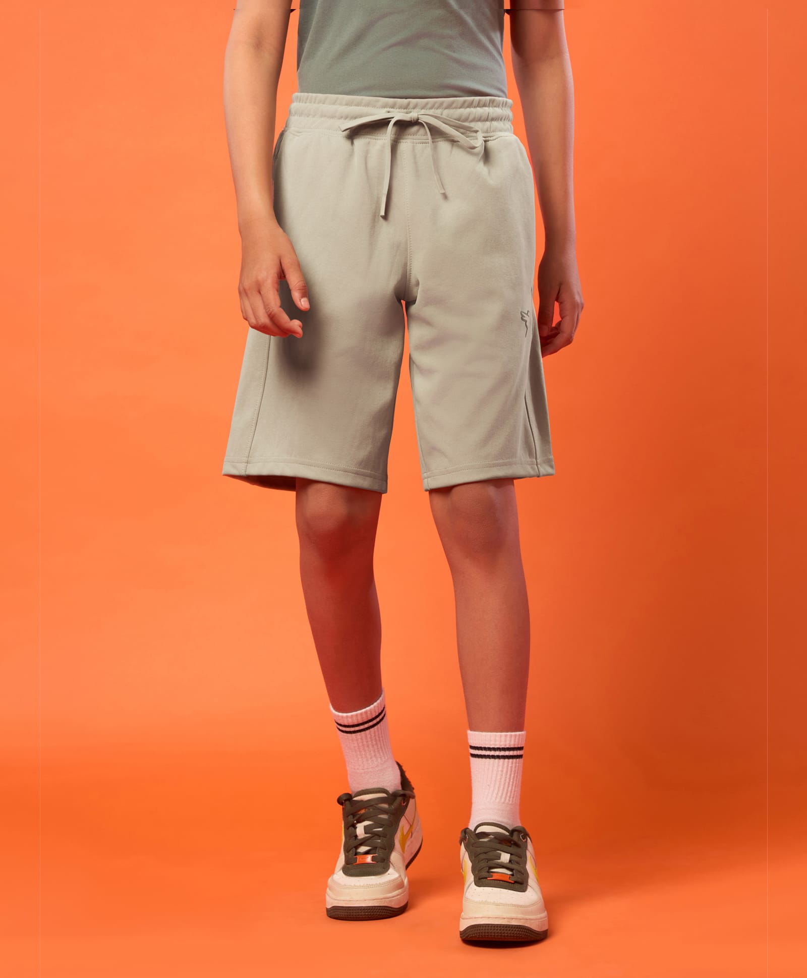 Technosport Knit Solid Shorts - Beige-picture-32