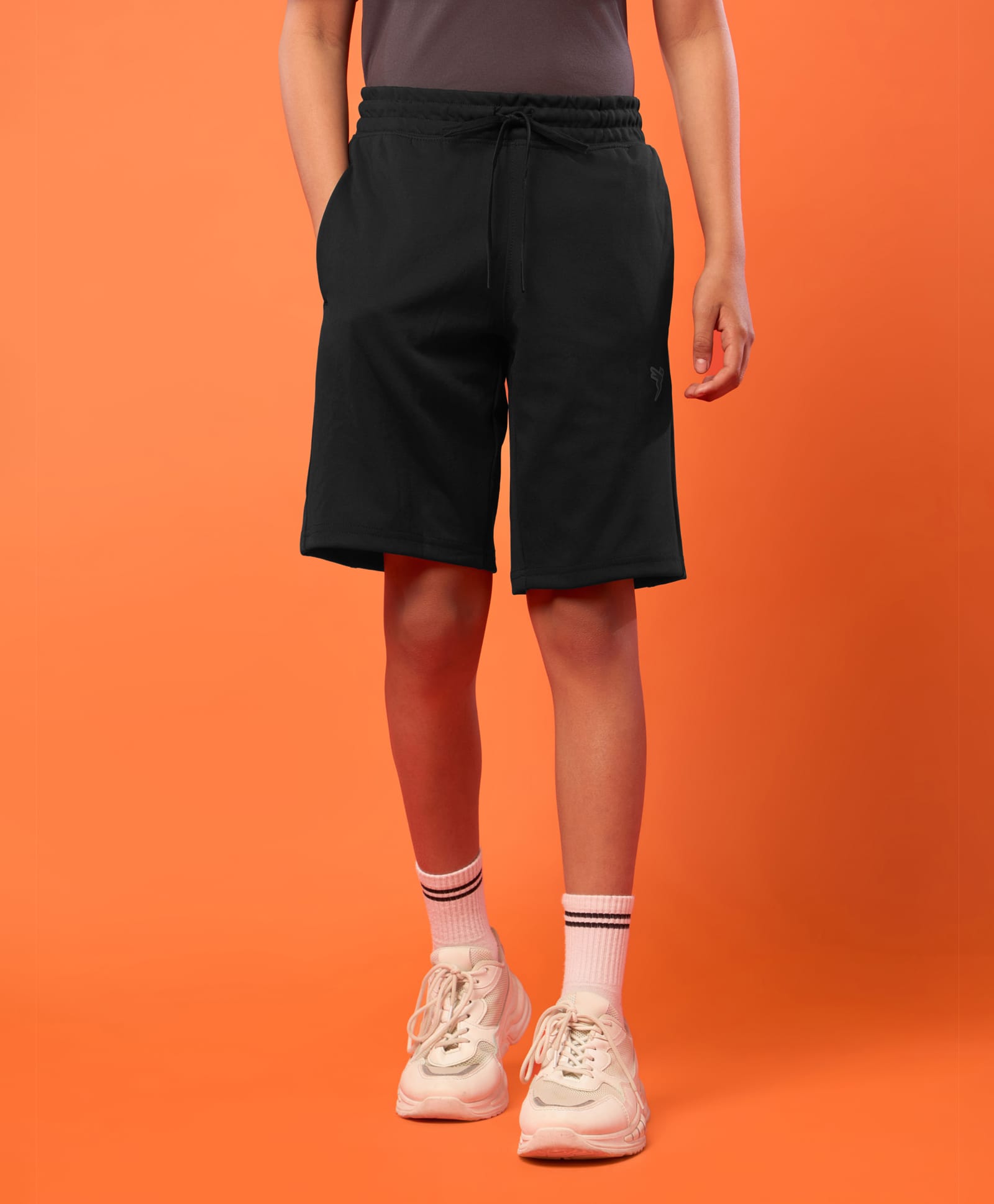 Technosport Knit Solid Shorts - Black-image-37
