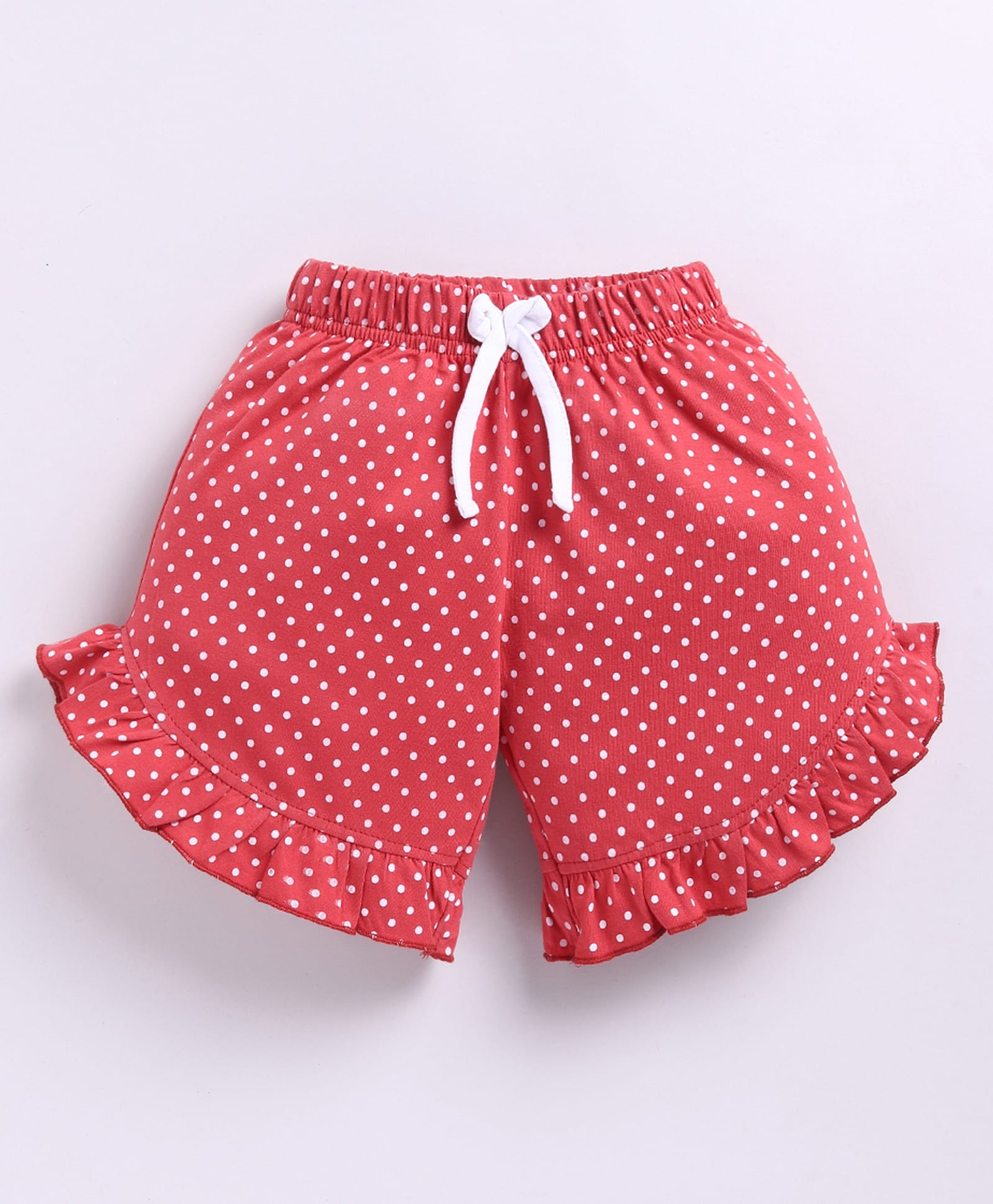 Kidcity Cotton Knit Polka Dots Printed Shorts - Pink-picture-13