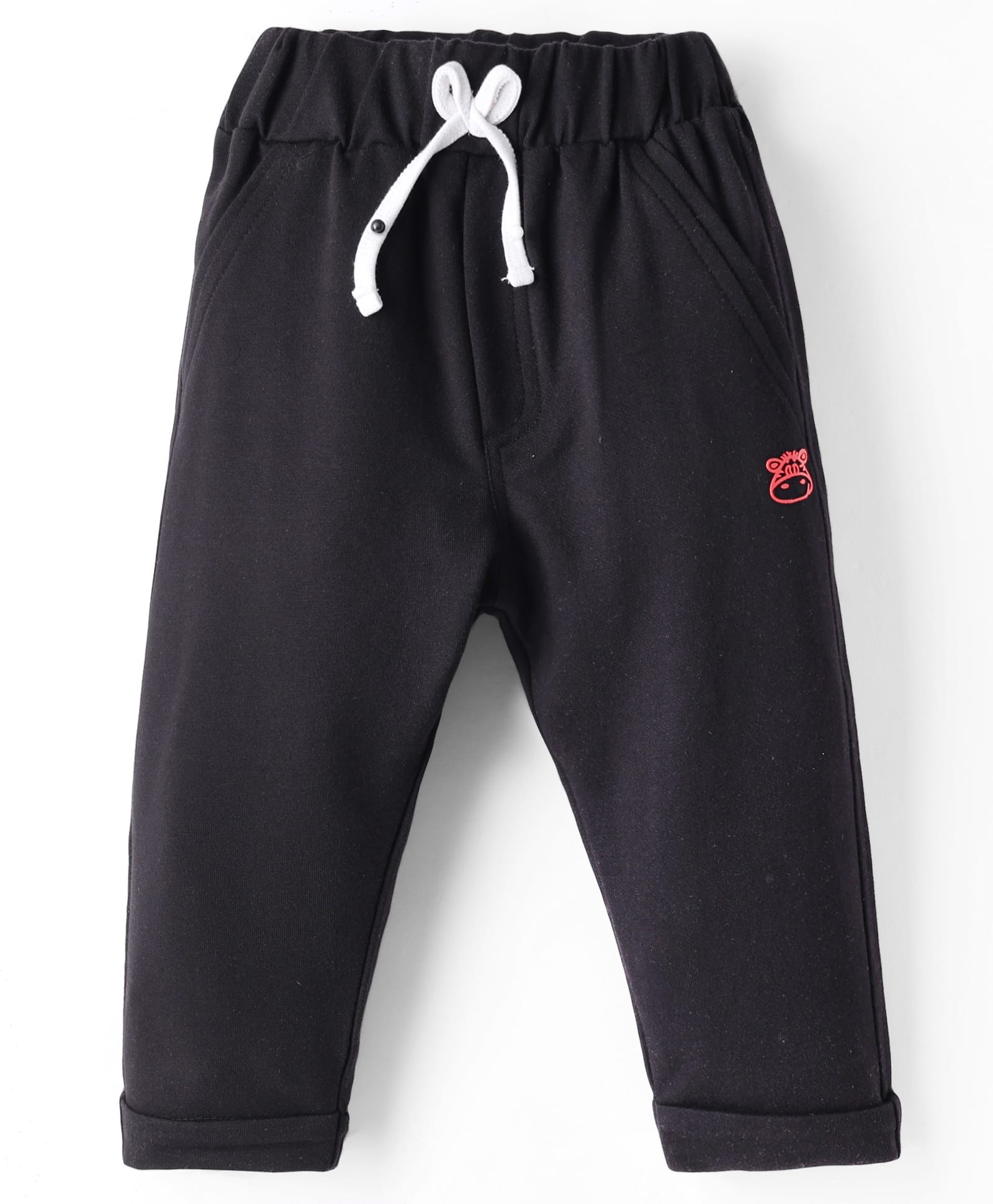 Mini Taurus Looper Knit Full Length Lounge Pant with Hippo Patch - Black-picture-18