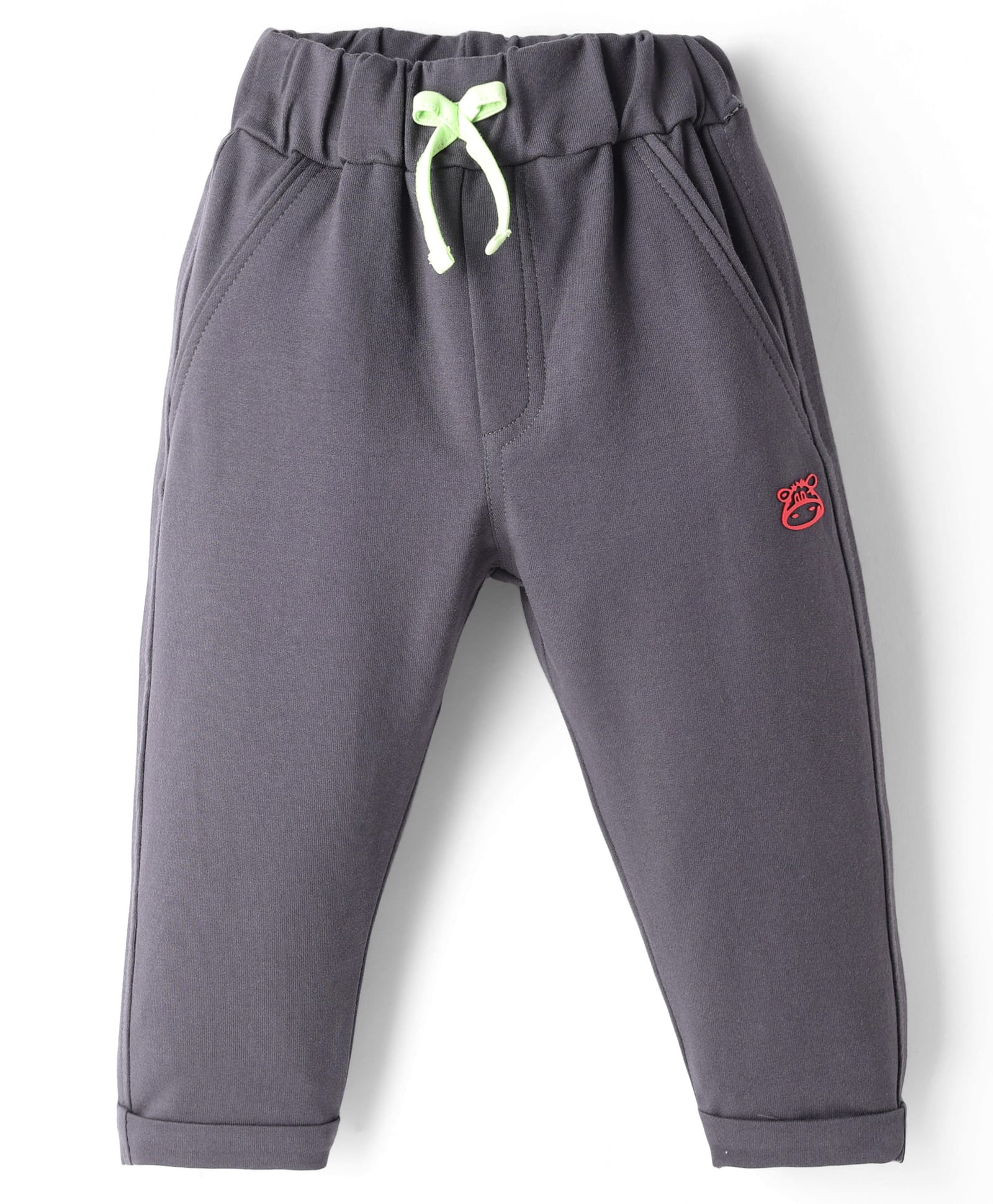 Mini Taurus Looper Knit Full Length Lounge Pant with Hippo Patch - Grey-picture-17