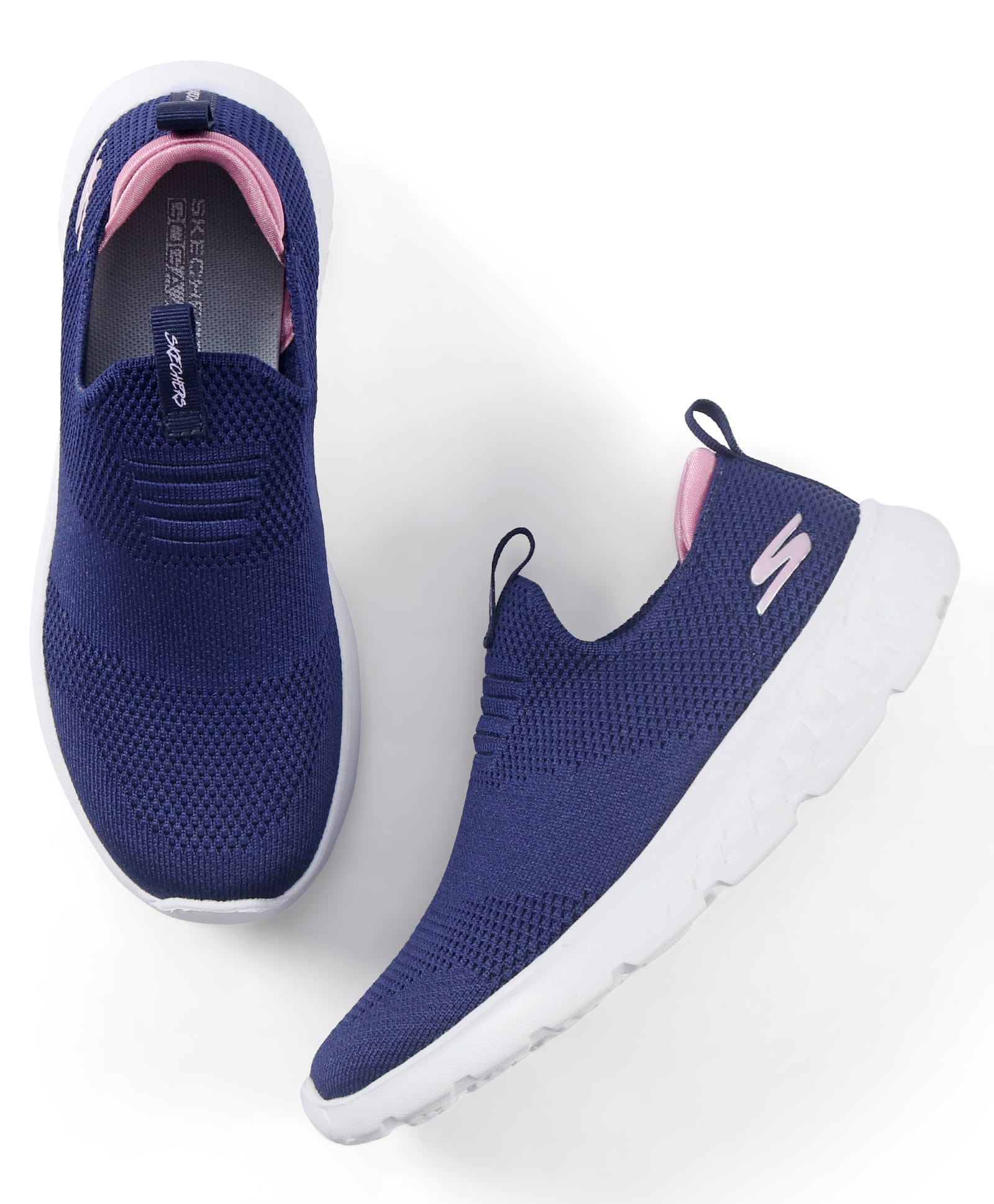 Skechers Slip On Solid Casual Shoes - Navy Blue-image-8