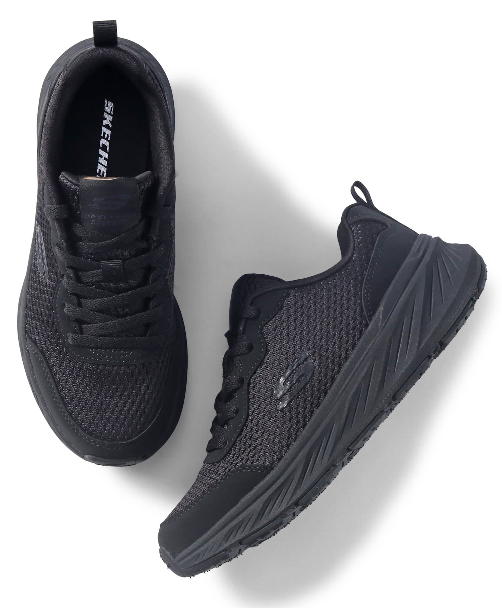 Skechers Lace Up Solid Casual Shoes - Black-image-41