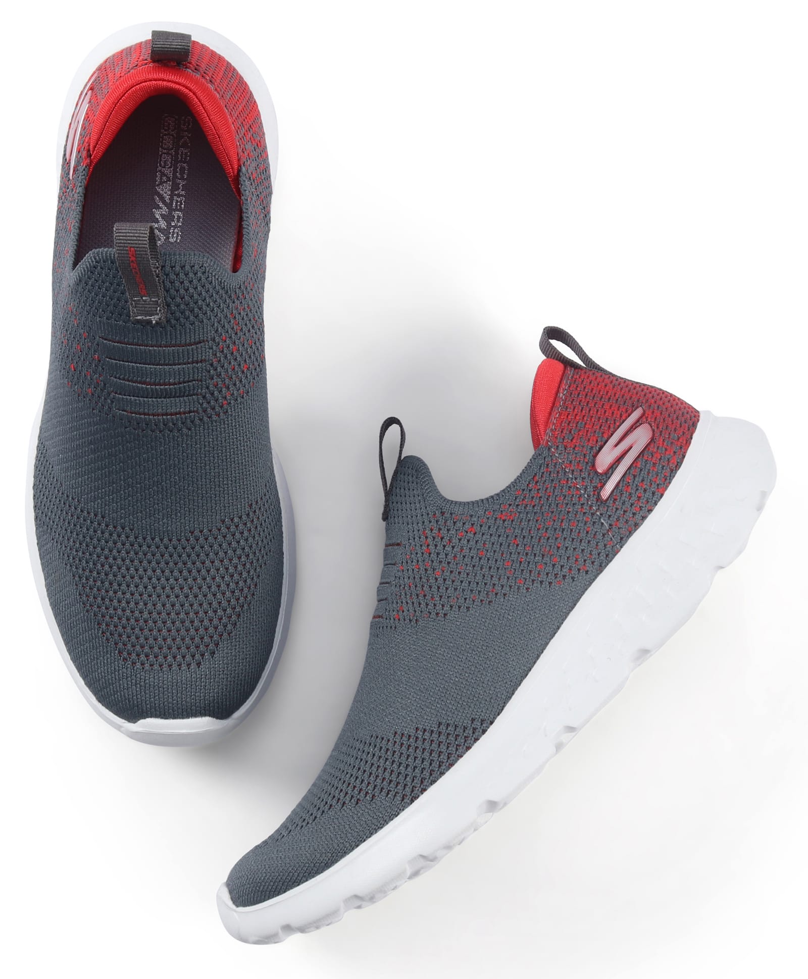 Skechers Slip On Solid Casual Shoes - Charcoal Grey-picture-18