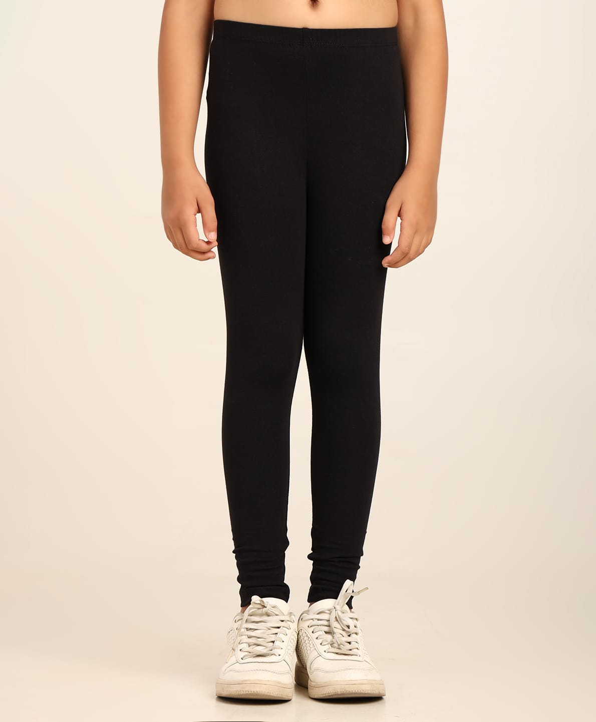 Robinbosky Cotton Elastane Knit Solid Leggings - Black-image-43