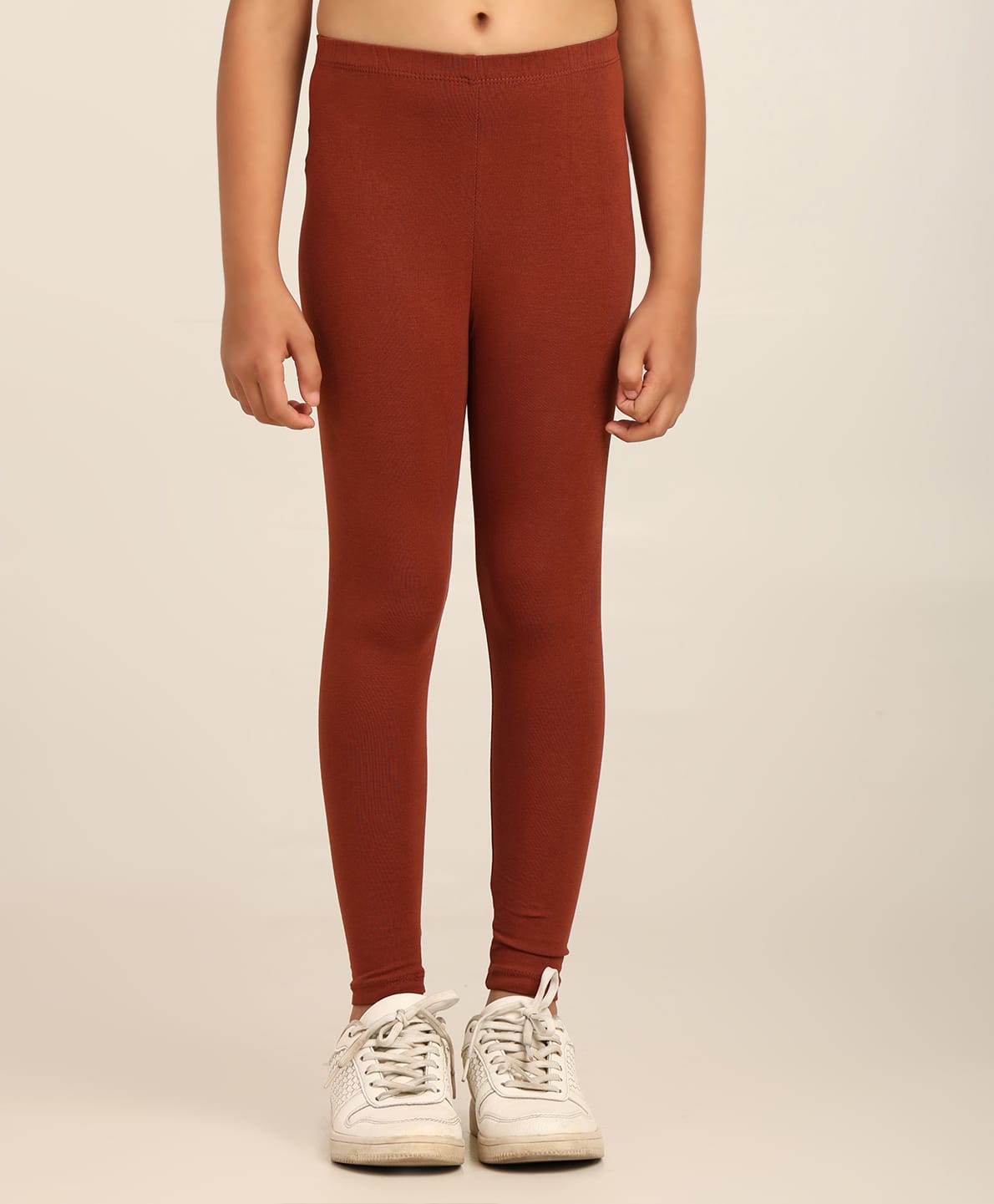 Robinbosky Cotton Elastane Knit Solid Leggings - Almonds-picture-33