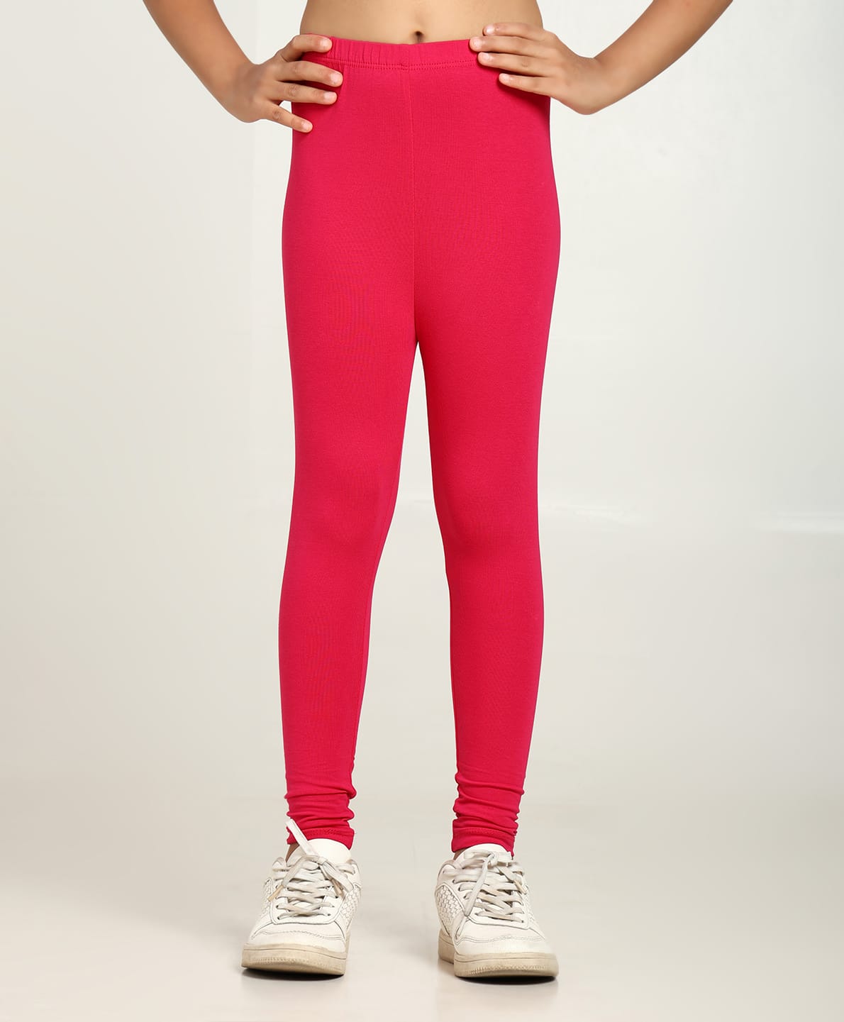 Robinbosky Cotton Elastane Knit Solid Leggings - Neon Pink-picture-22