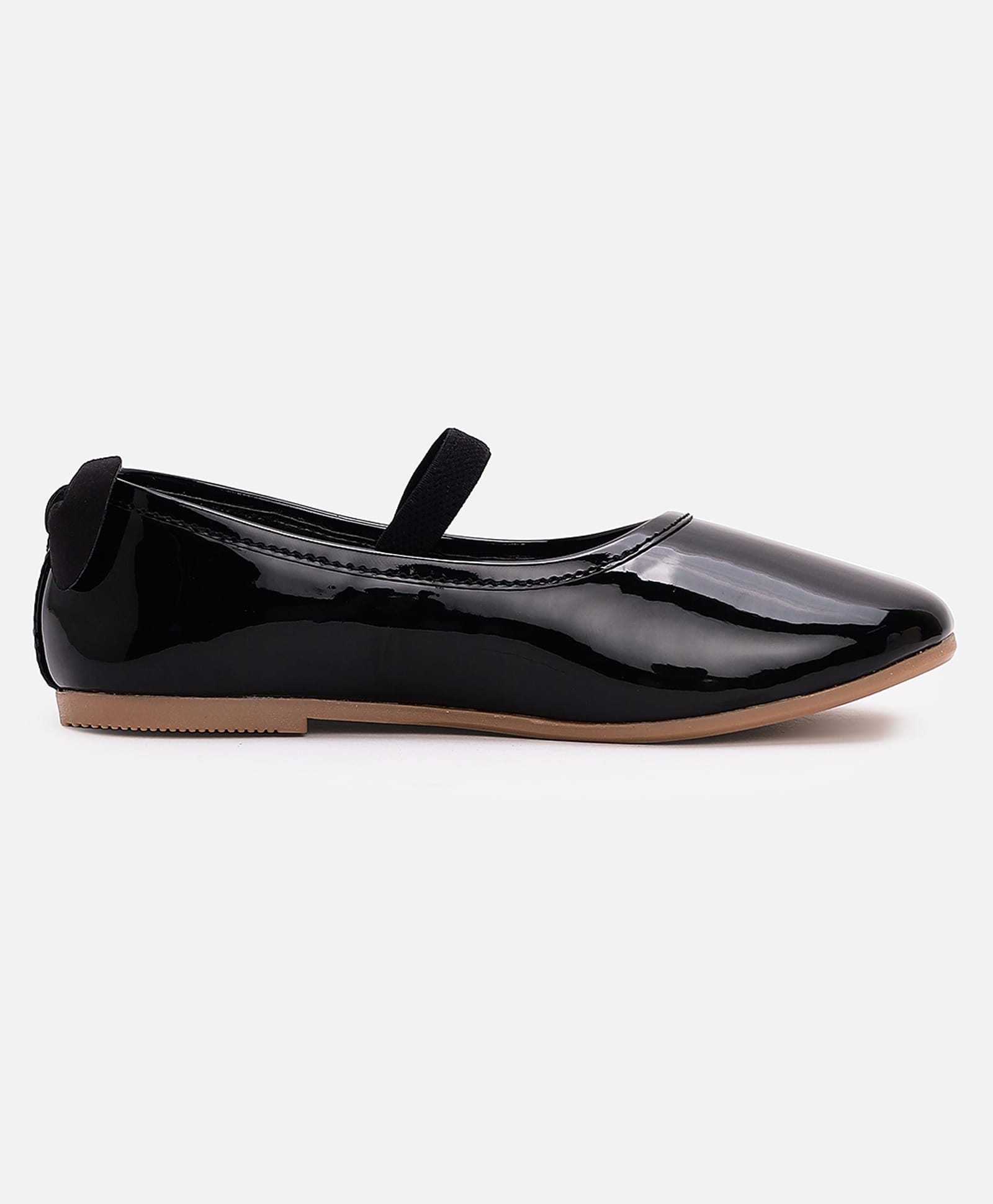 Aria+Nica Solid Slip On Ballerinas - Black-image-41