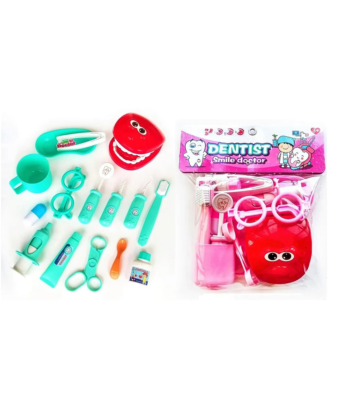 Azhari 15 Pcs Dentist Smile Doctor Pretend Play Toy with Teeth Model and Medical Tools, Fun Educational Role Play Game for Kids Color May Vary-picture-27