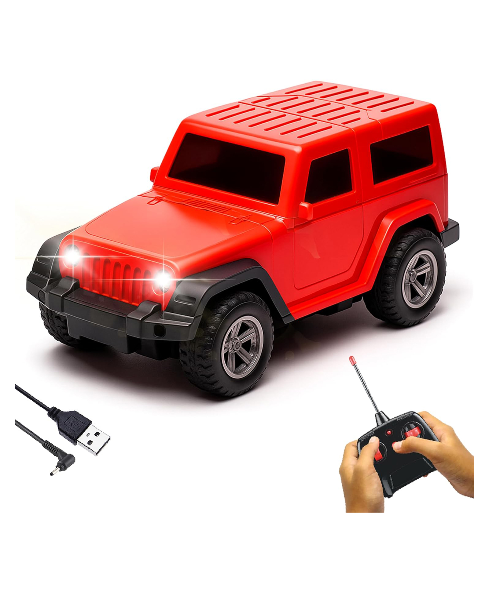 Azhari Rechargeable Remote Control Car with LED Headlights & Music Toy for kids Color May Vary-picture-26