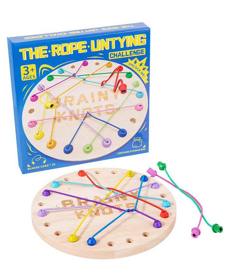 Azhari Wooden Rope Untying Brain Knot Puzzle Toy For Kids Educational Logic Game Montessori Fine Motor Skill Development Color Design Day Vary-image-41
