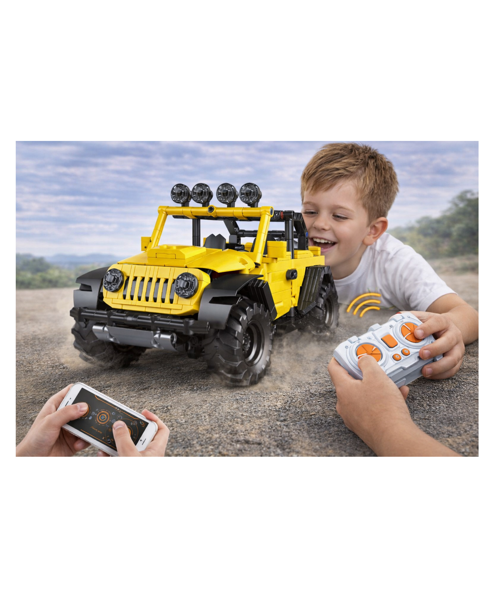 Sanjary Remote Control Off Road Jeep Building Blocks 714 Pieces Set - Pack of 1-image-2
