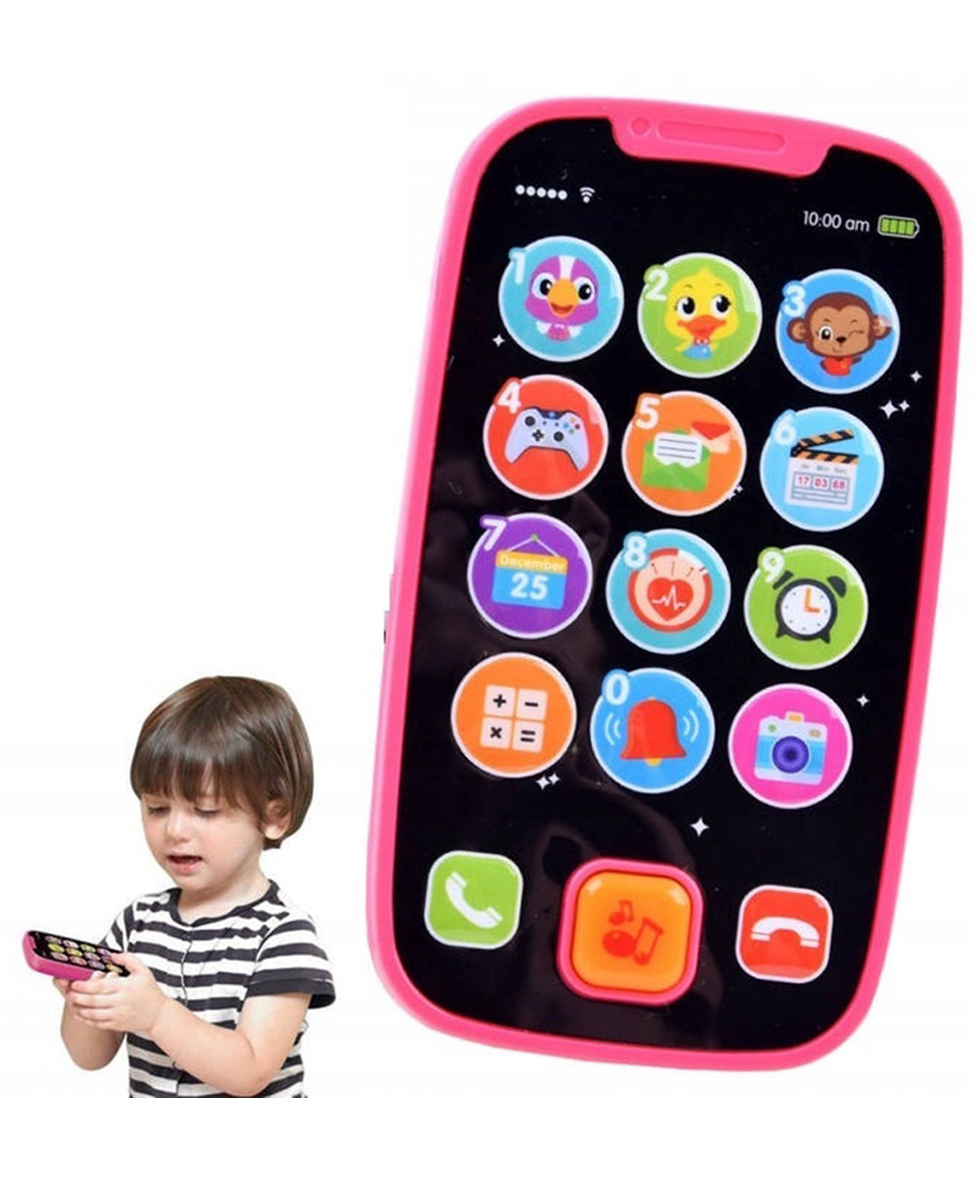 Sanjary Kids Educational Touch Screen Toy with Sounds Lights Learning Icons Pretend Play Interactive Design for Toddlers color design may vary-image-6