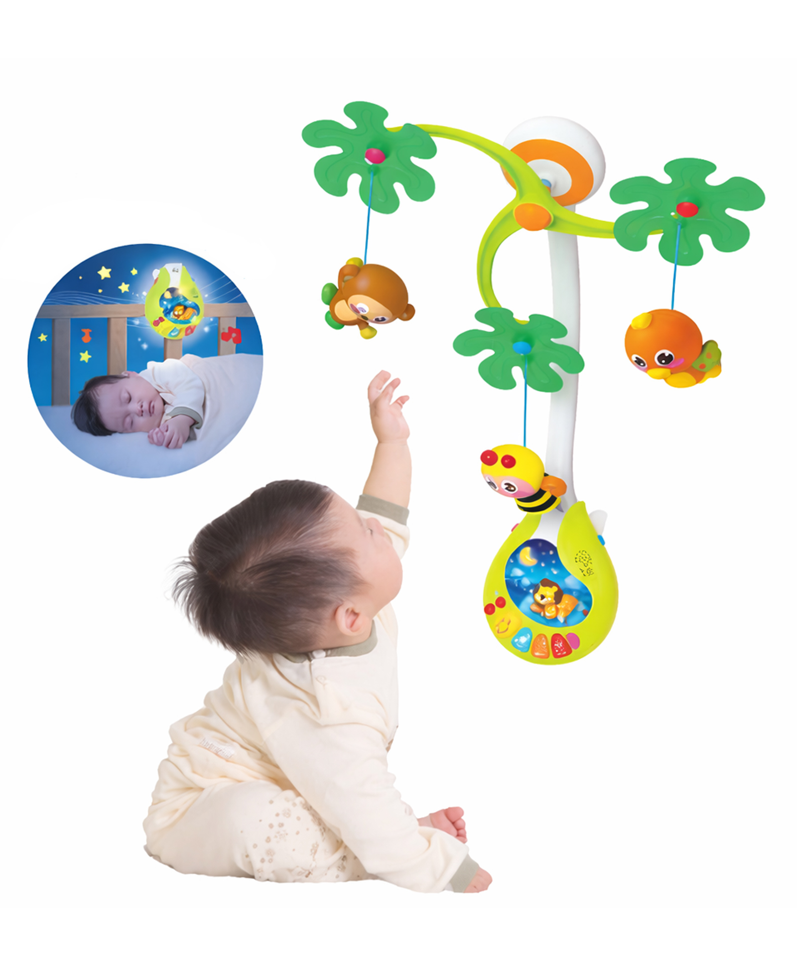 Sanjary Musical Crib Mobile with Lights Spinning Animals Soothing Melodies Infant Development Toy Nursery Decor Gift for Babies Newborns Sleep Play color design may vary-picture-10