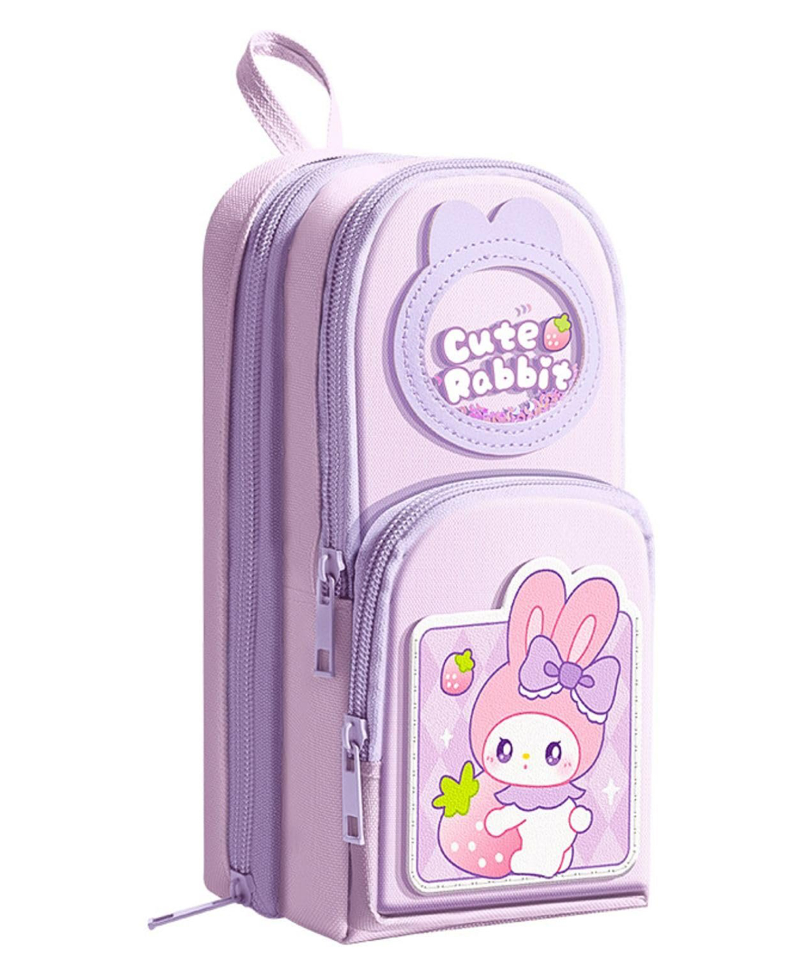 FunBlast Cute Rabbit Theme Triple Compartment Pencil Pouch for Kids -Pack of 1 (Multicolor)-image-43
