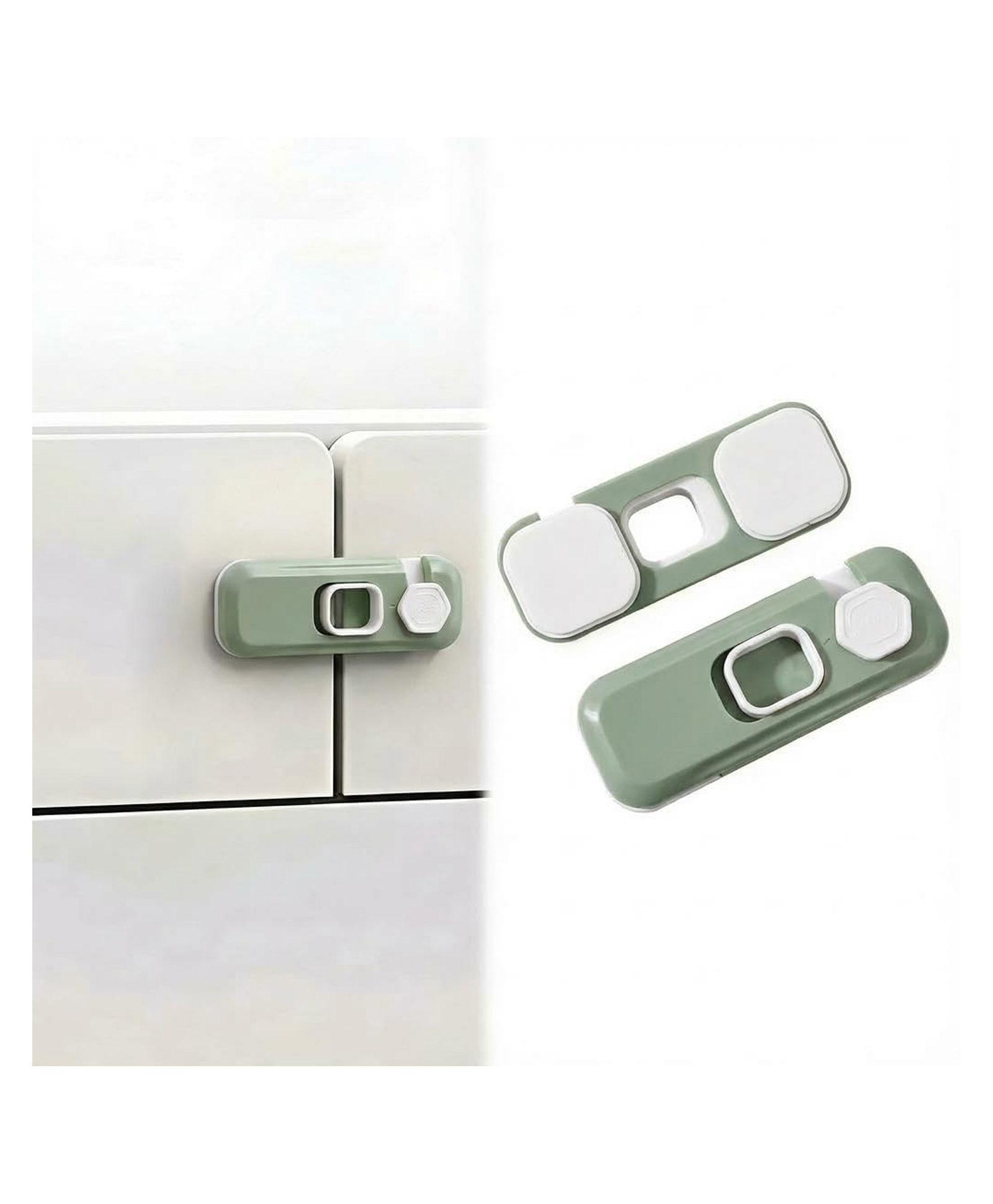 FunBlast Child Safety Lock for Drawers and Cabinet Pack of 1 (Green)-picture-27