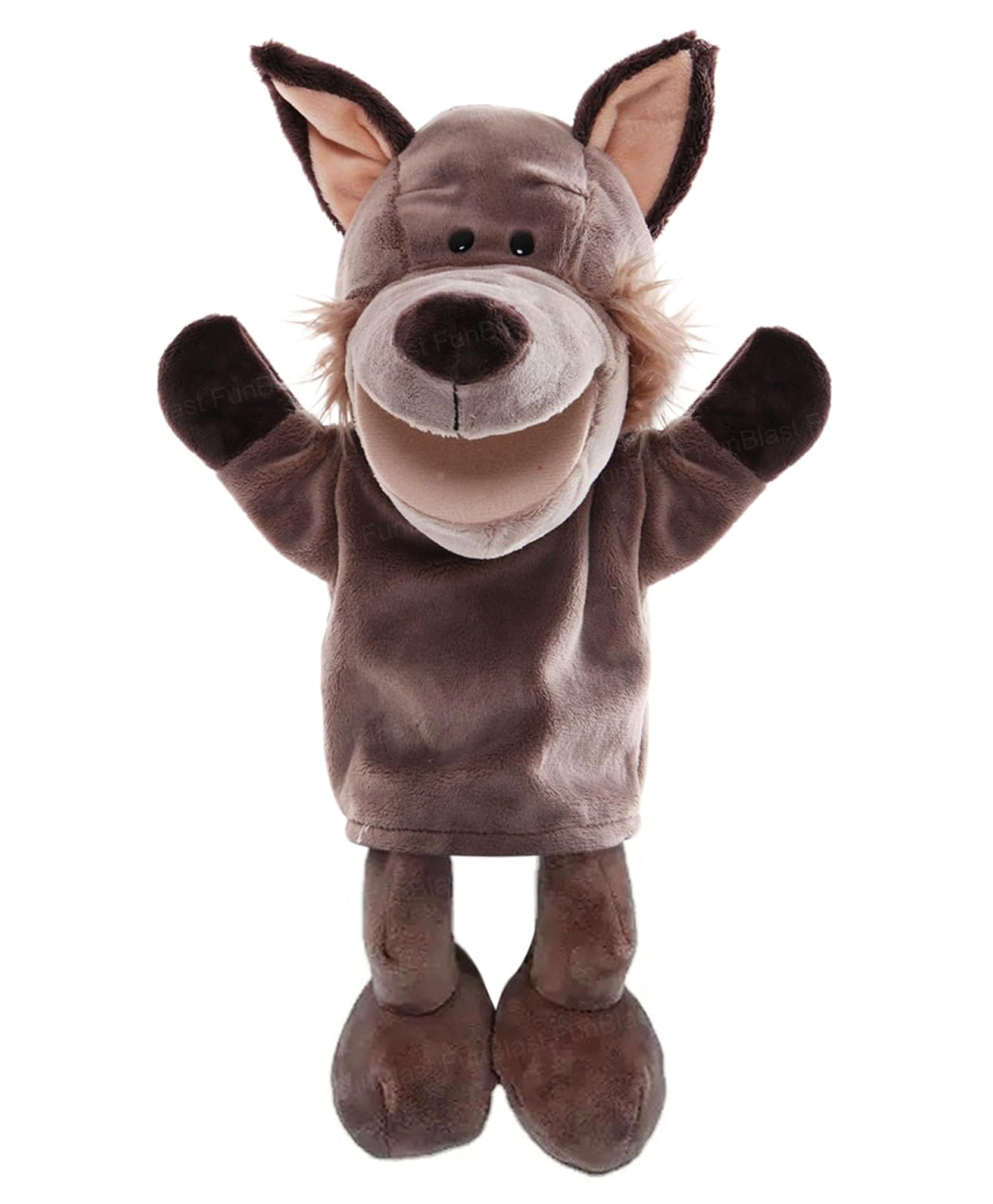FunBlast Wolf Shaped Soft Plush Hand Puppets for Kids Pack of 1 Puppet (Multicolor)-image-40