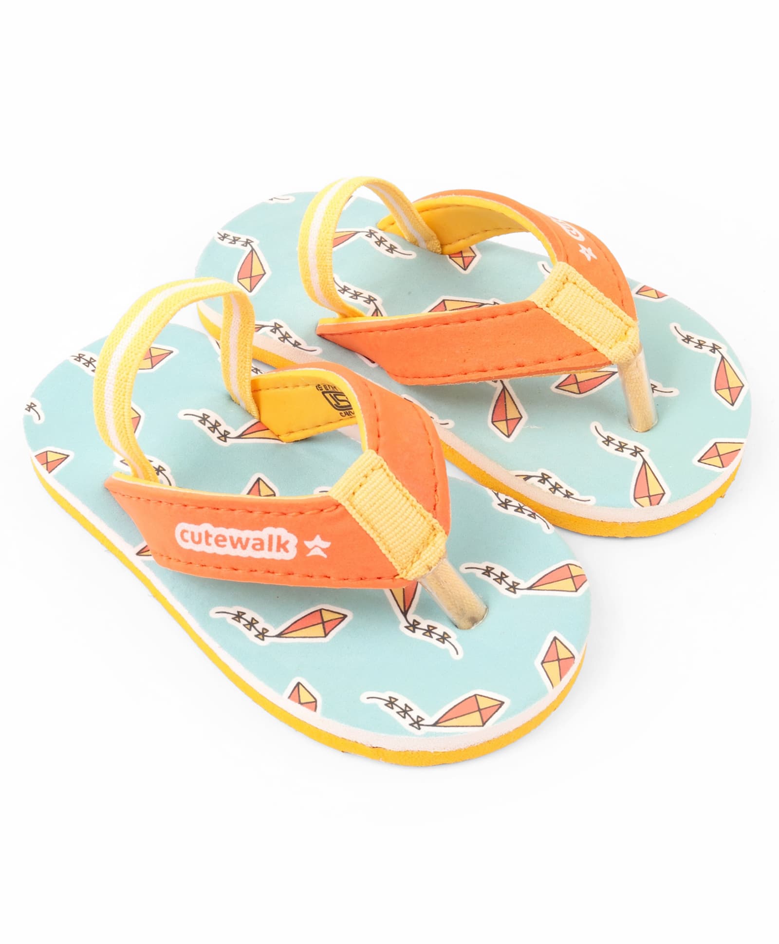 Cute Walk by Babyhug Kite Printed Flip Flops with Back Strap - Light Blue-picture-25