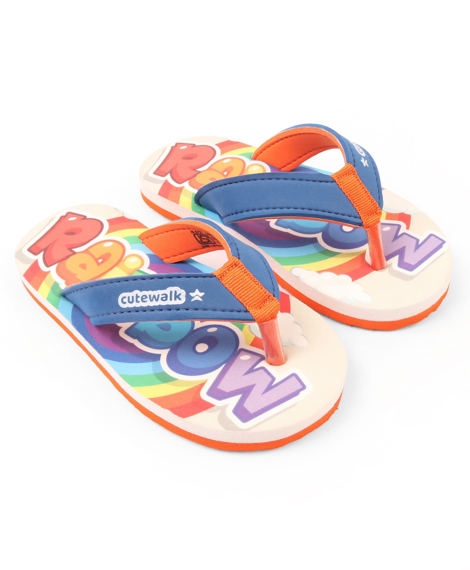 Cute Walk by Babyhug Text Printed Slip On Flip Flops -Orange-picture-19
