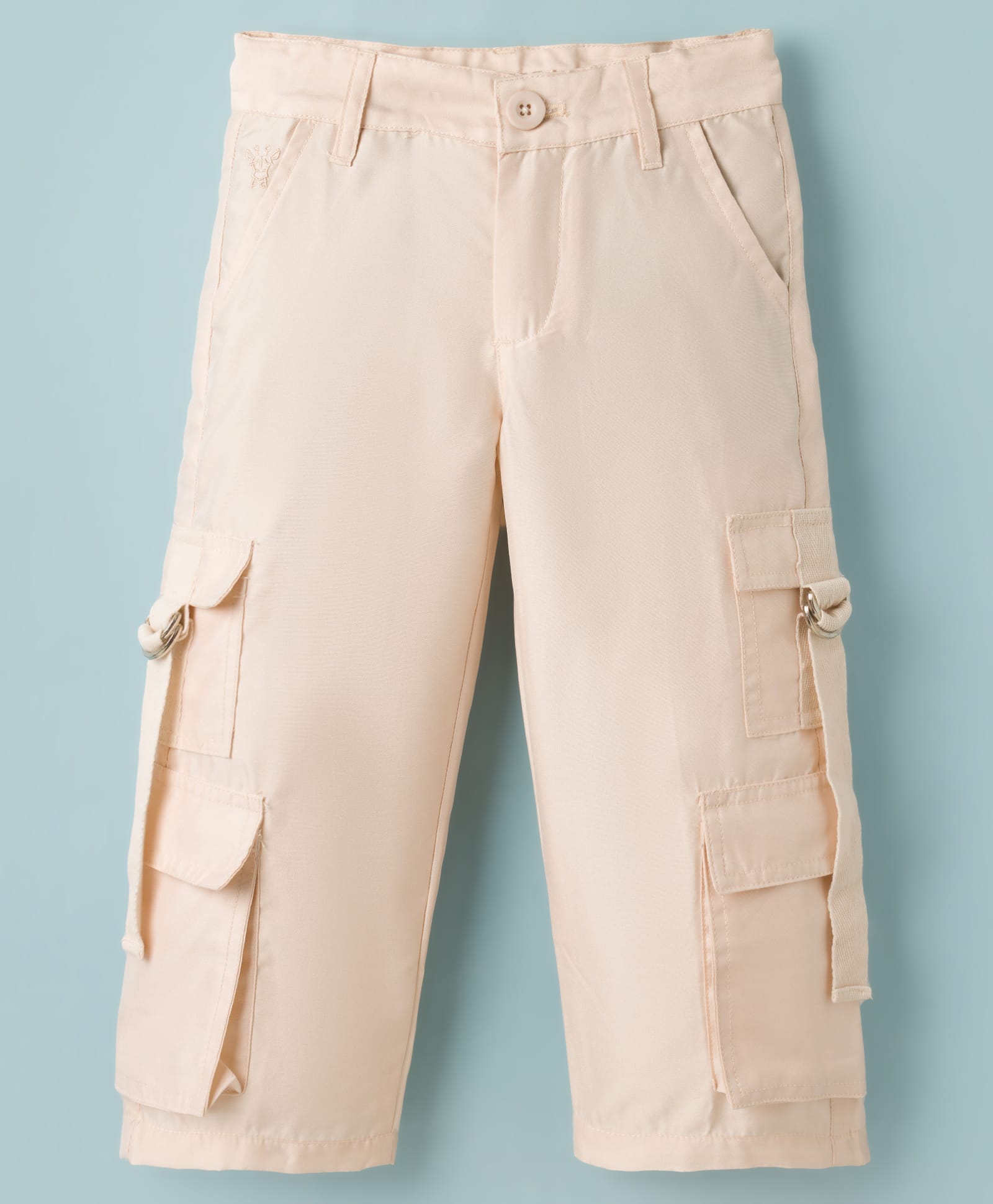 Under Fourteen Only Solid Cargo Style Pants - Cream-picture-11