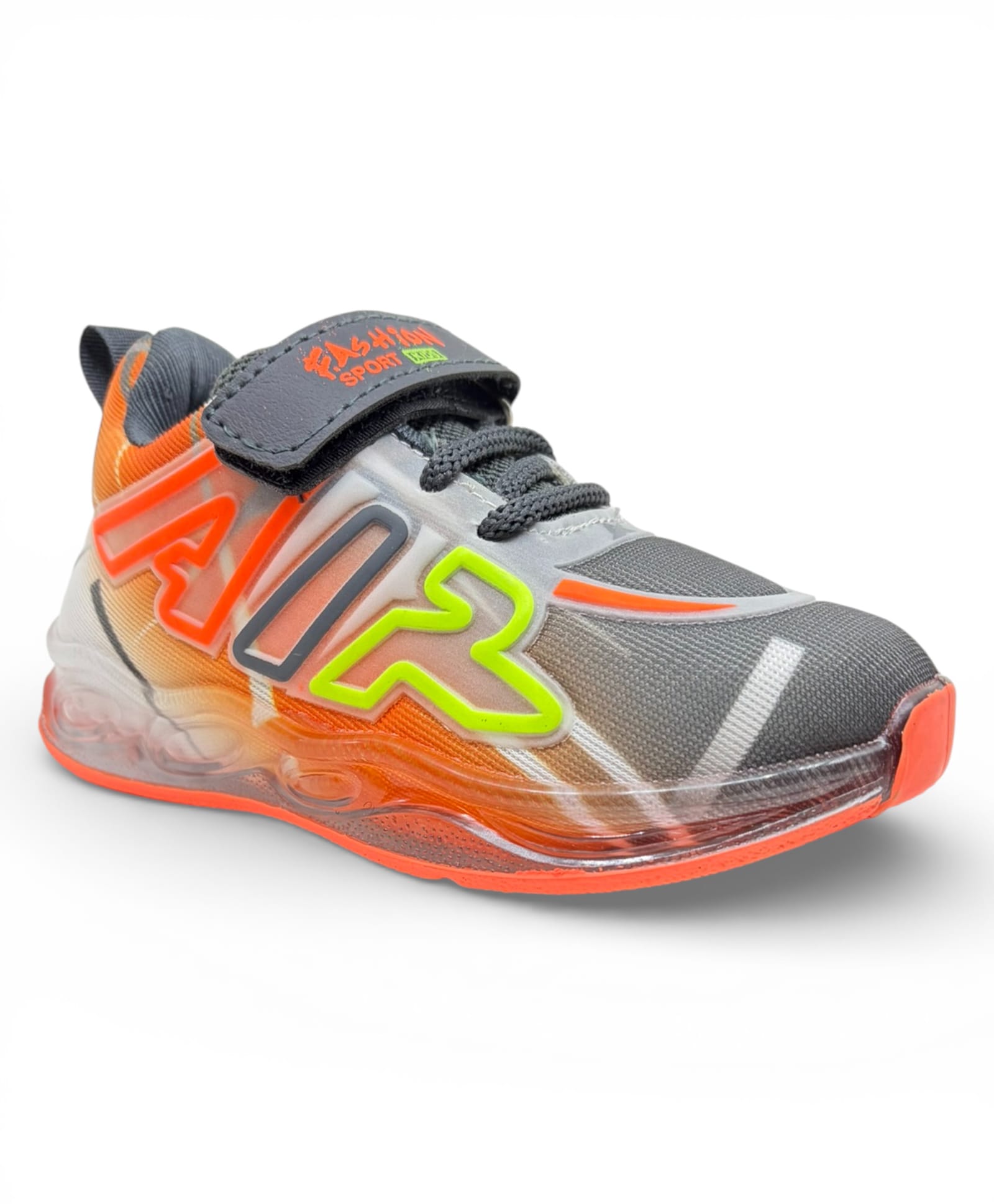 Lil Lollipop Colour Blocked Velcro Closure LED Shoes - Grey-picture-22