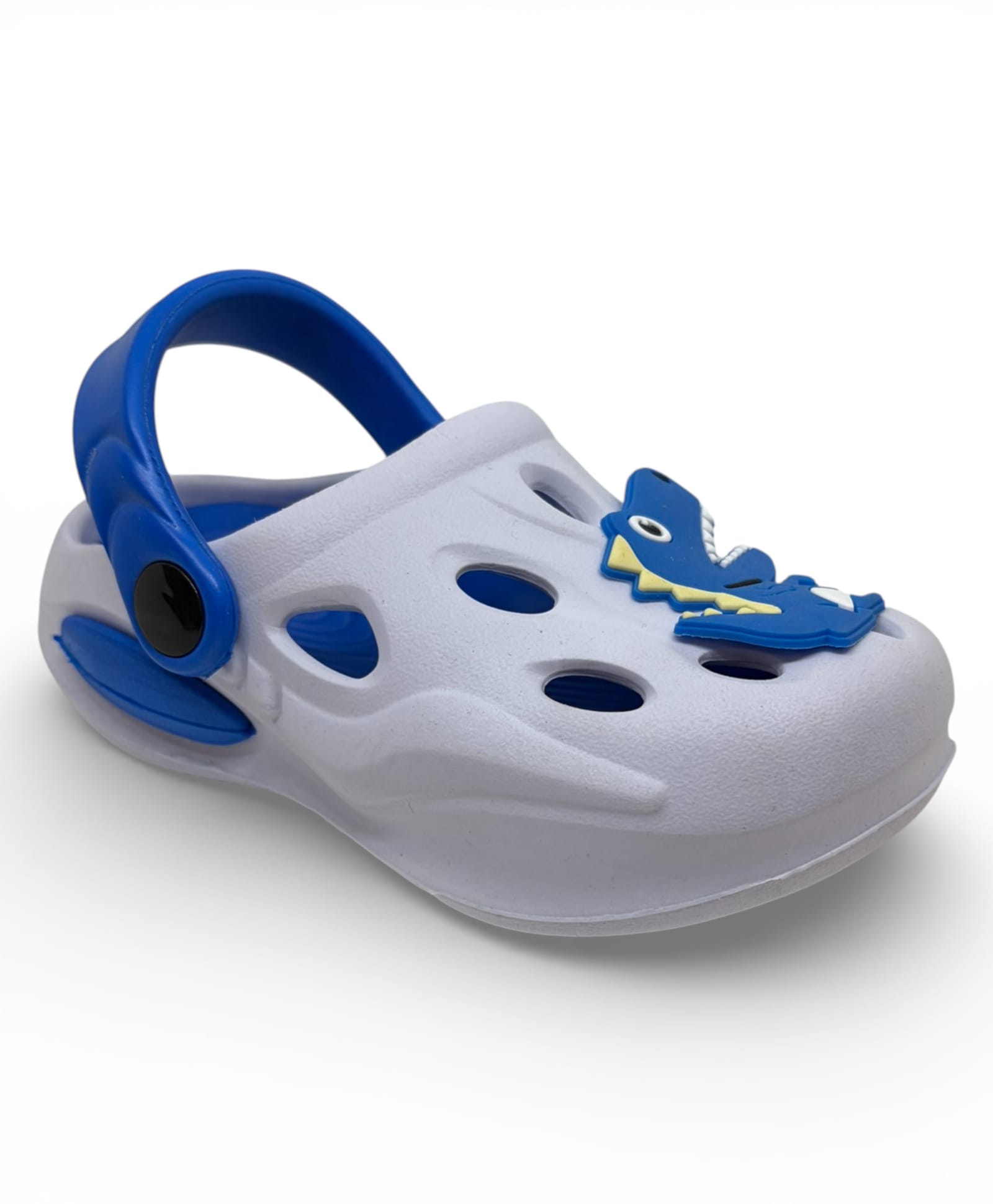 Lil Lollipop Dinosaur Applique Detailed Perforated Anti Slip Slingback Clogs - Blue-picture-21