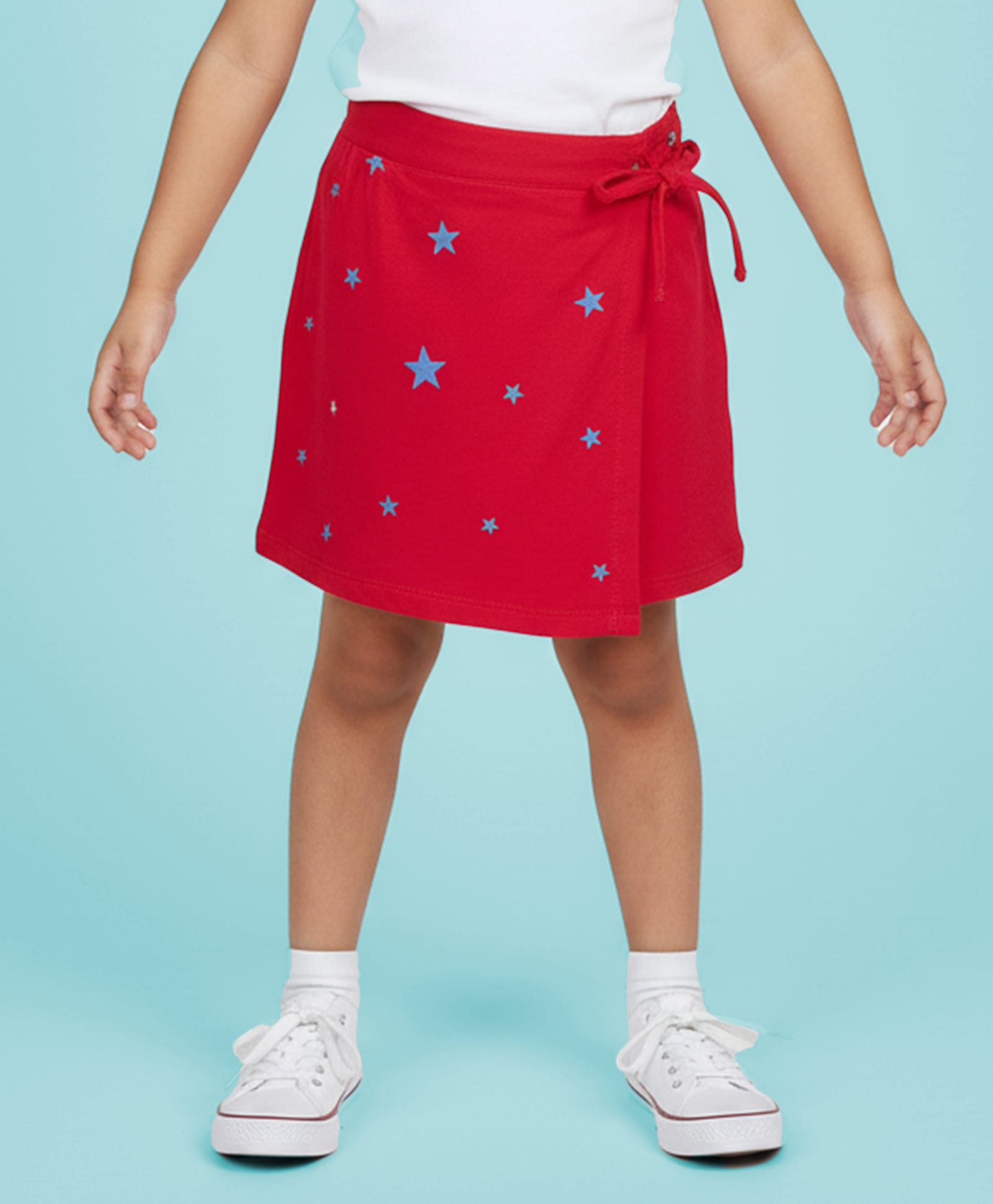 Kiddopanti Cotton Knit Star Printed Skort - Hot Pink-picture-28