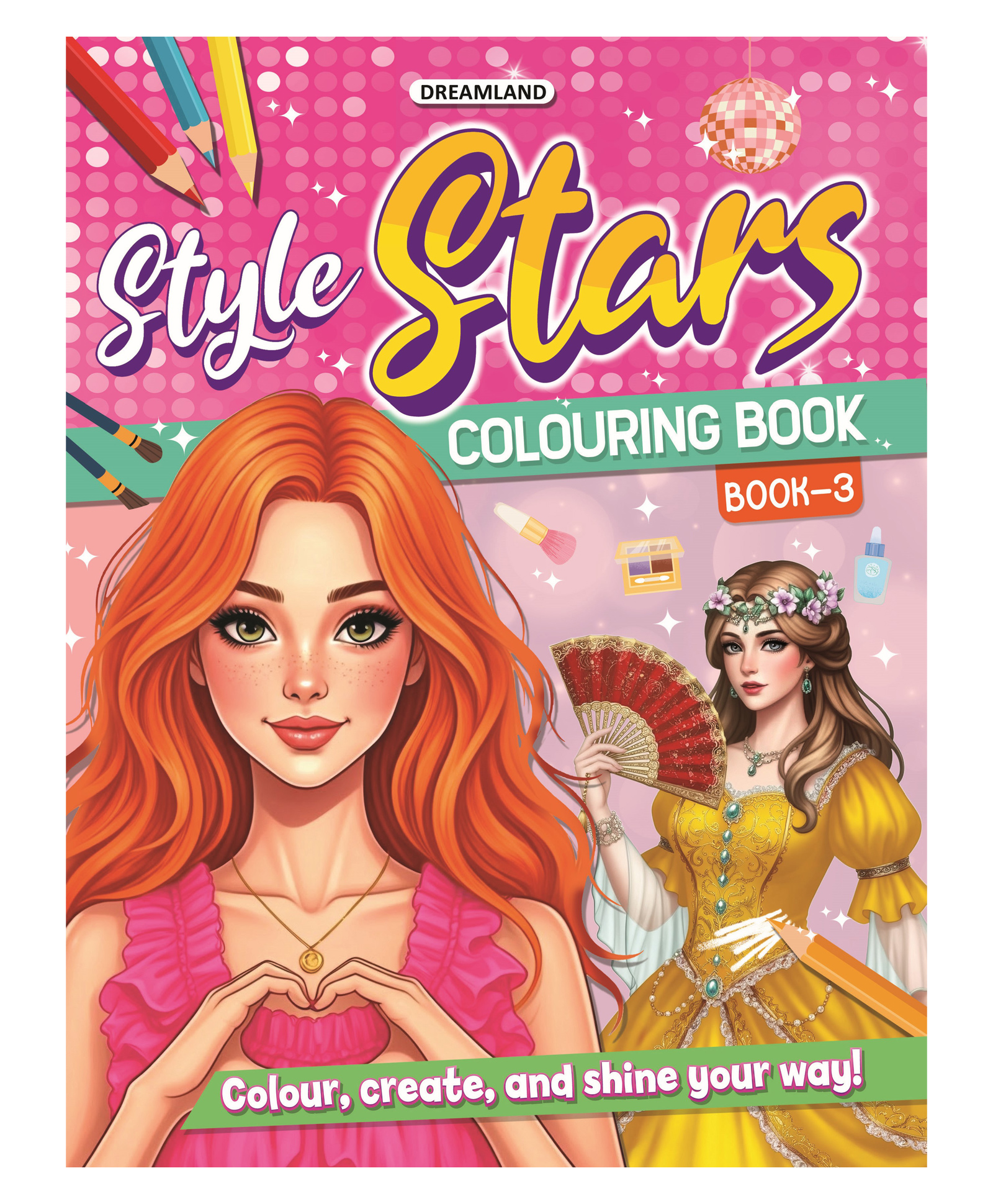 dreamland publications Style Stars Fashion Colouring Book for Girls, Kids and Teens: Book 3 |Fun and Trendy Illustrations to Color for Girls of all Ages By Dreamland, Paperback, English-picture-12