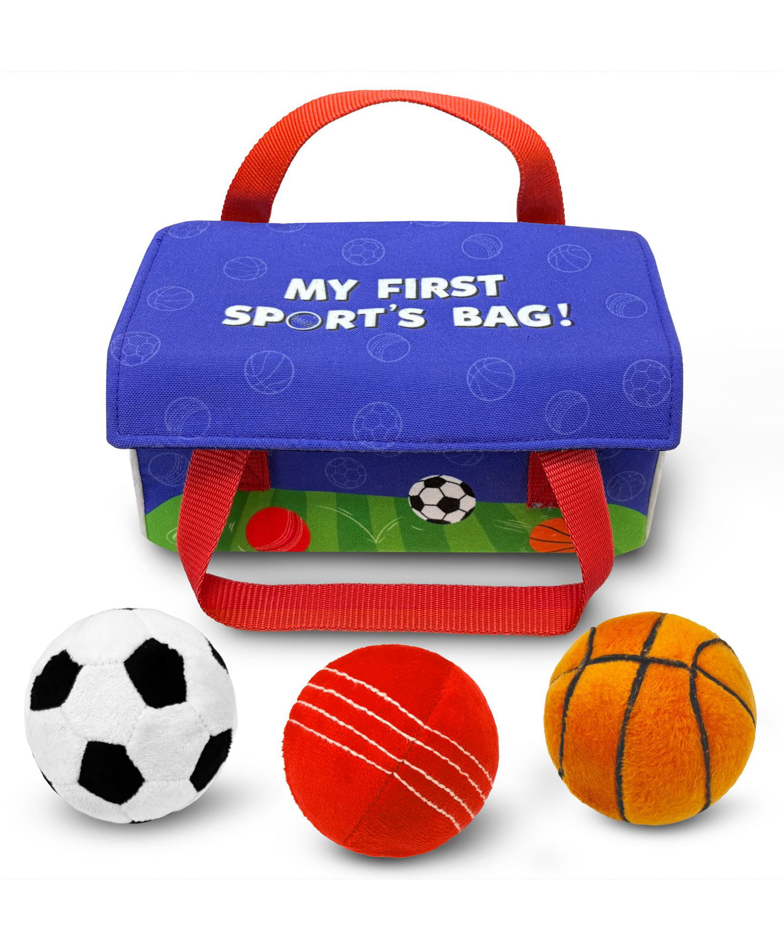 Skillmatics Plush Sports Bag Playset For Babies Soft Sensory Balls With Rattle, Squeaker & Crinkly Machine Washable Toys - Pack of 3-picture-38