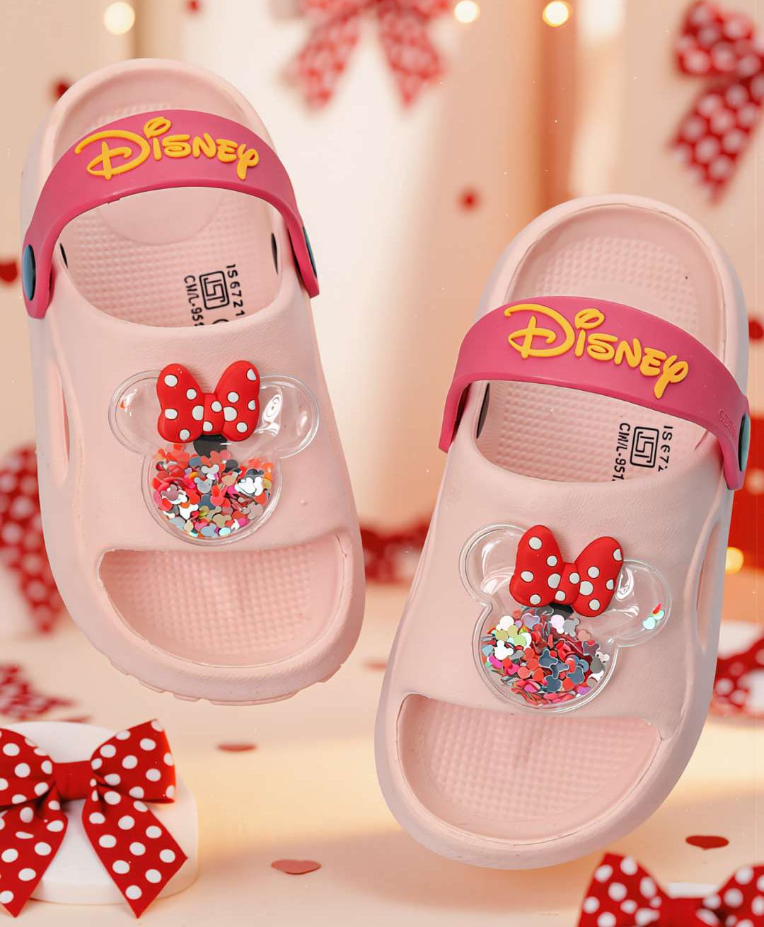 Yellow Bee Disney Mickey Mouse & Friends Featuring Minnie Mouse Applique Detailed Slingback Sandals - Pink-picture-14