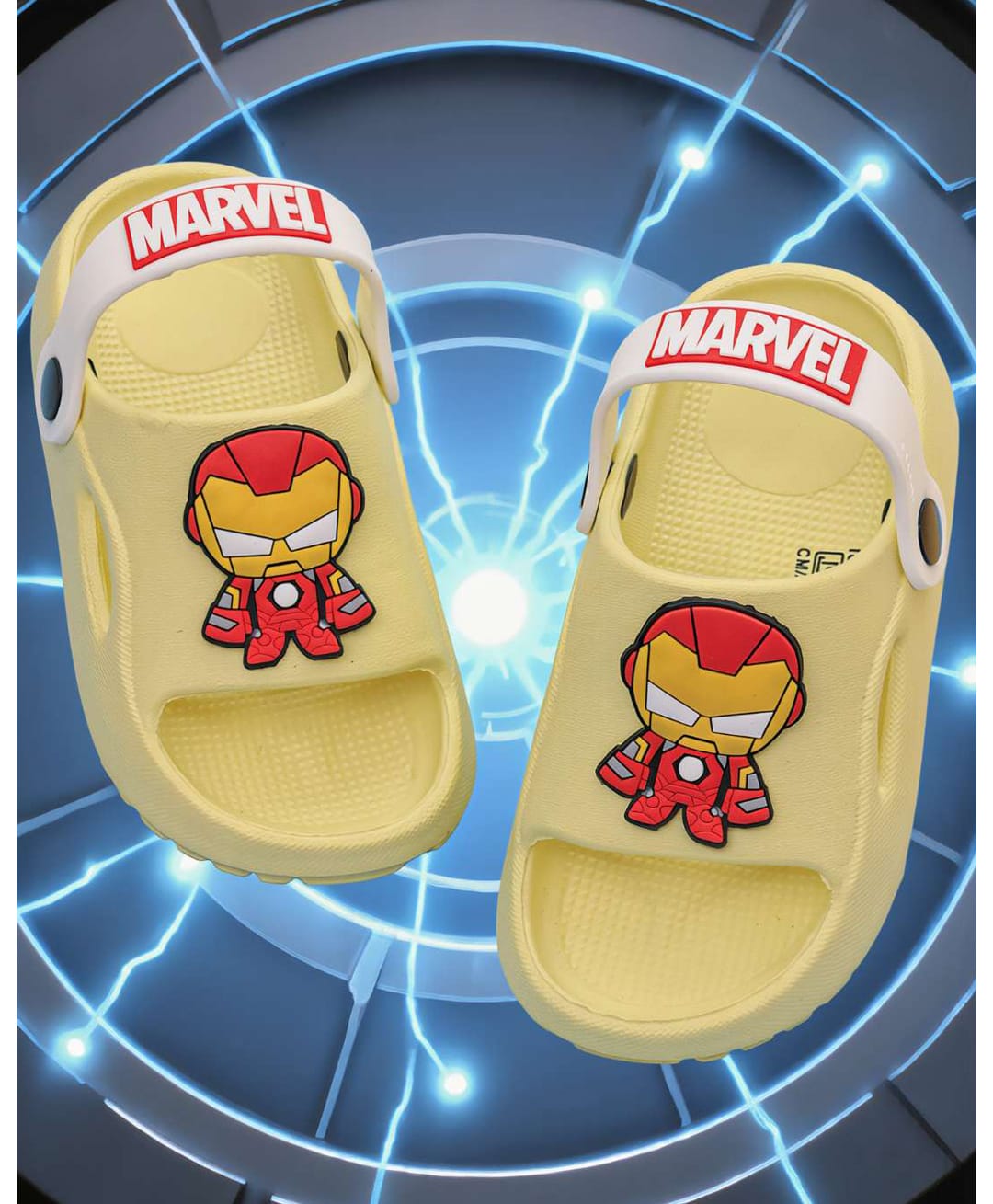 Yellow Bee Marvel Avengers Featuring Iron Man Applique Detailed Slingback Sandals - Yellow-picture-26