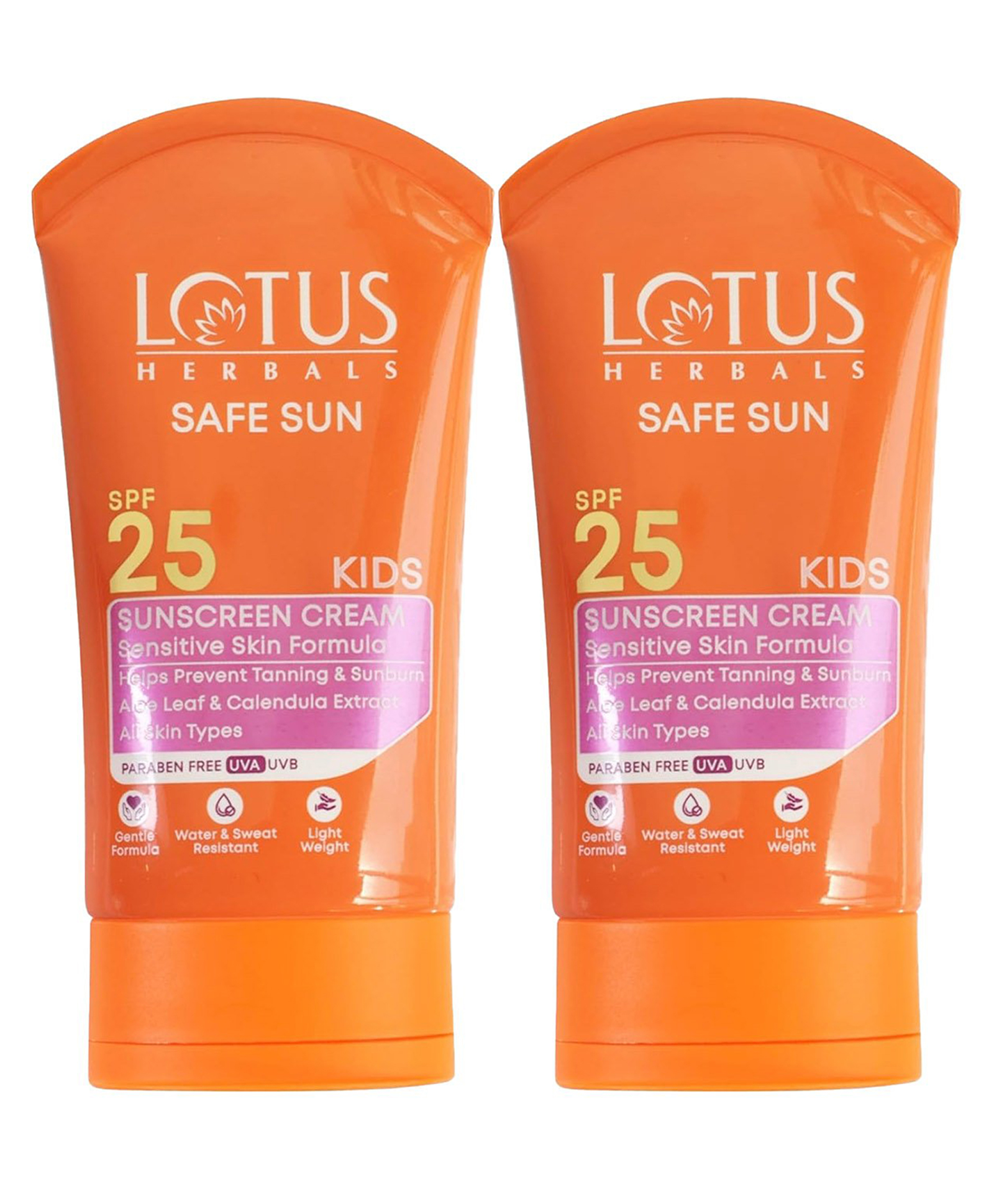 Lotus Herbals Safe Sun Kids Sunscreen Cream - Sensitive Skin Formula | Spf 25 | Non Greasy | Sweat & Waterproof | 100 g (Pack of 2)-image-11